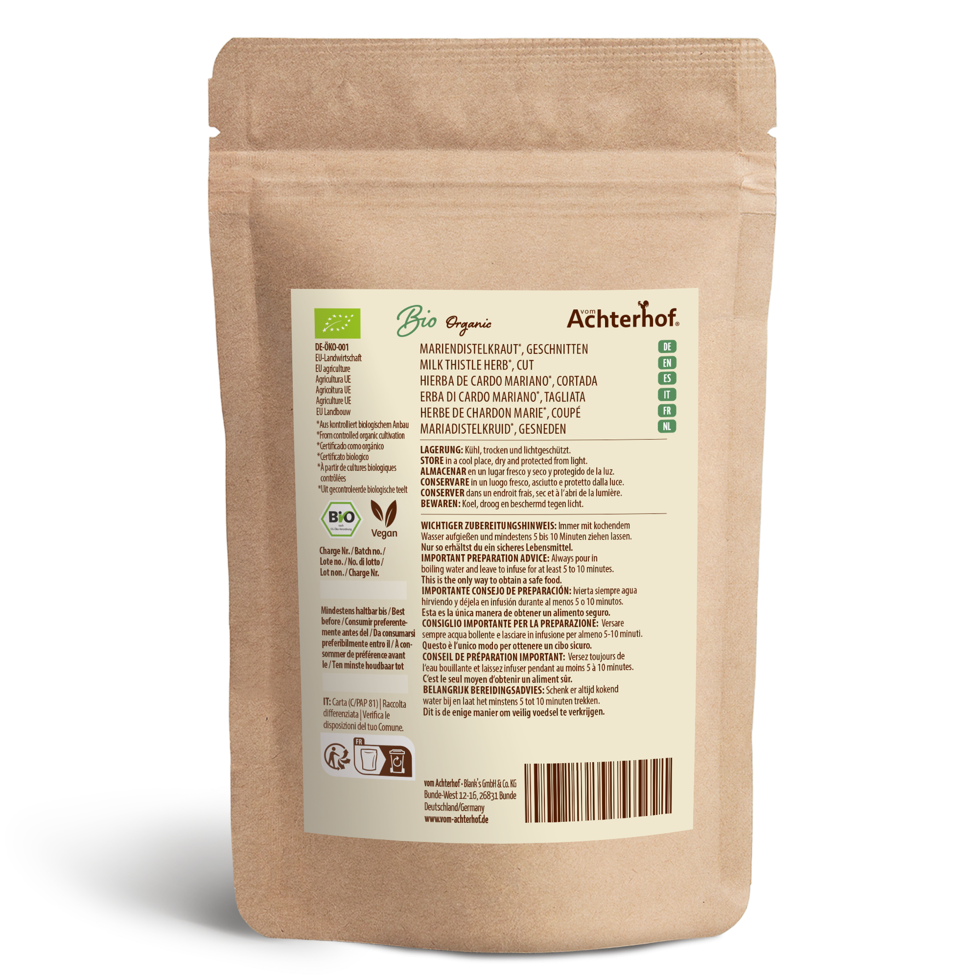 Mariendistelkraut geschnitten Bio (500g)