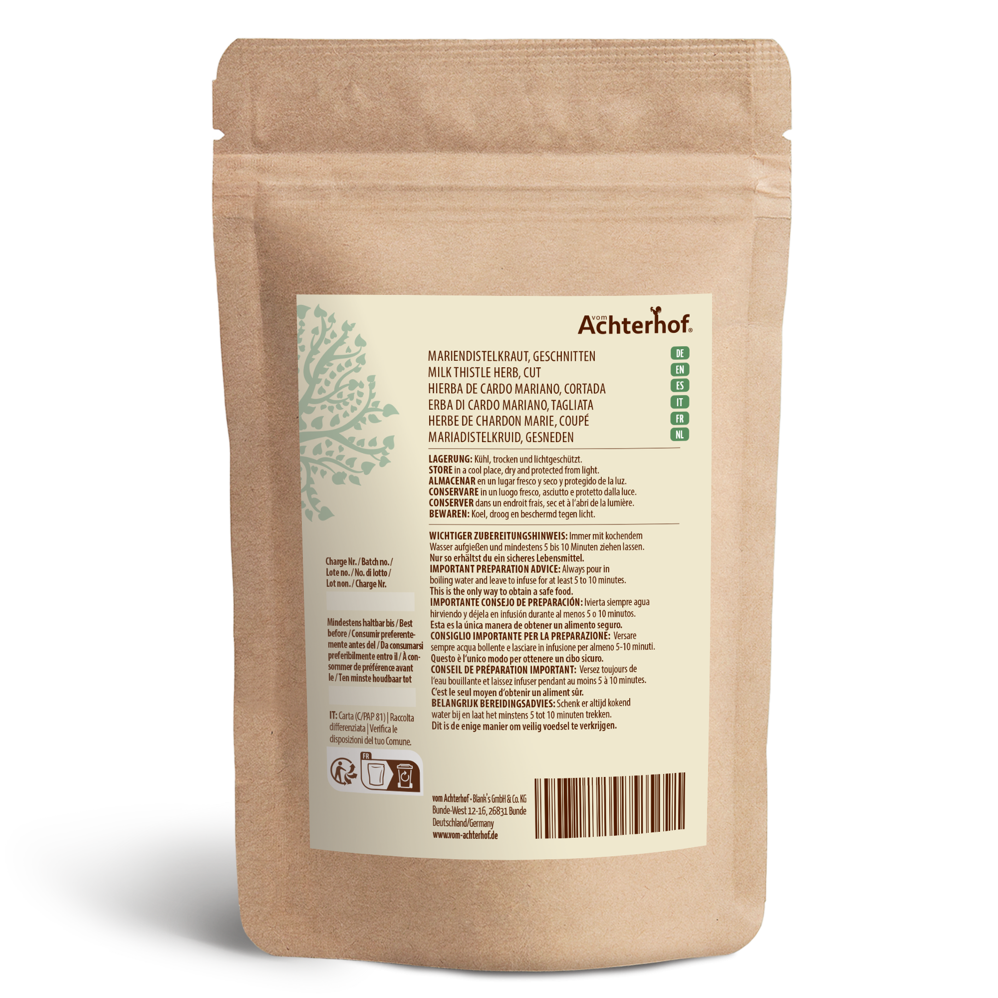 Mariendistelkraut geschnitten (100g)