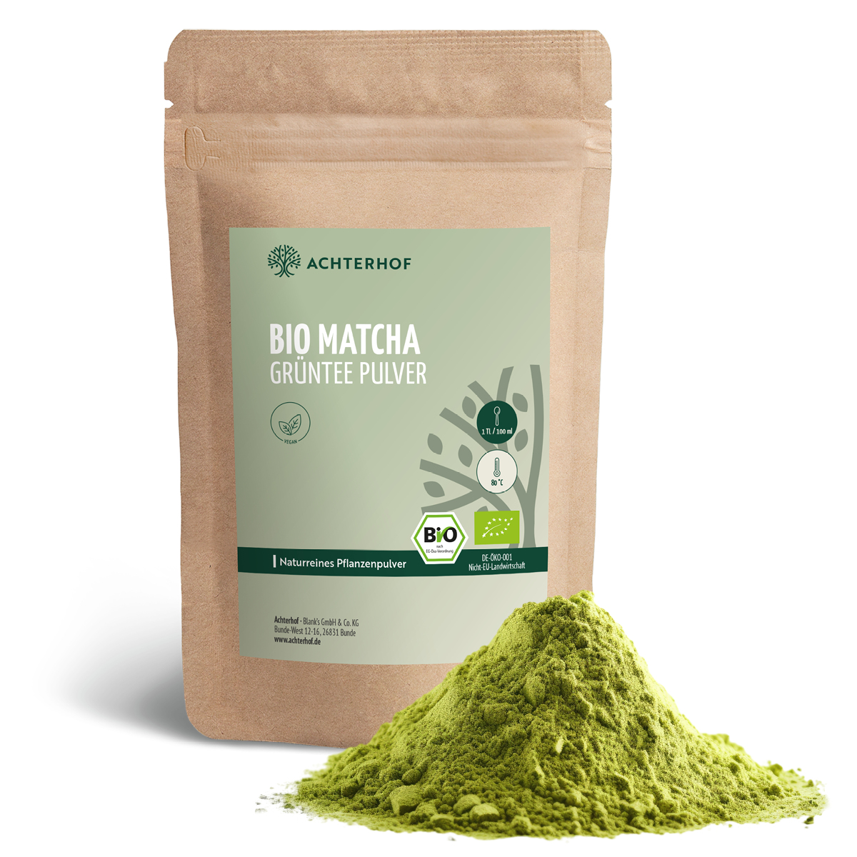 Bio Matcha Grüntee Pulver (250g)