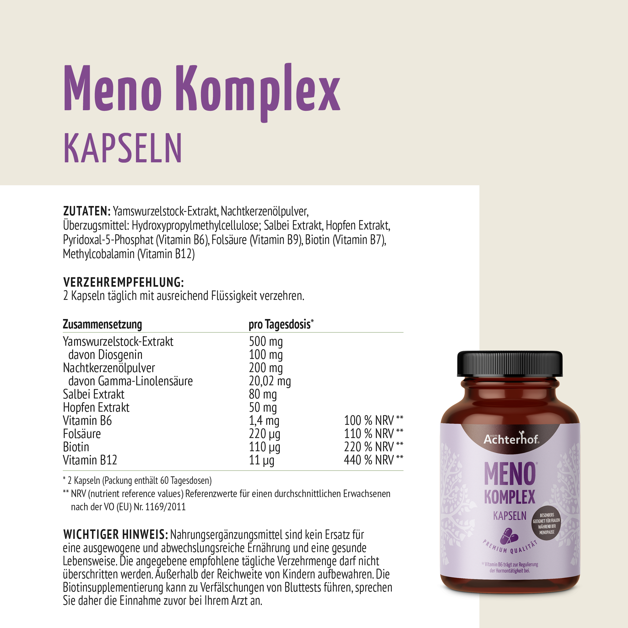 Meno Komplex Kapseln (120 Kapseln)