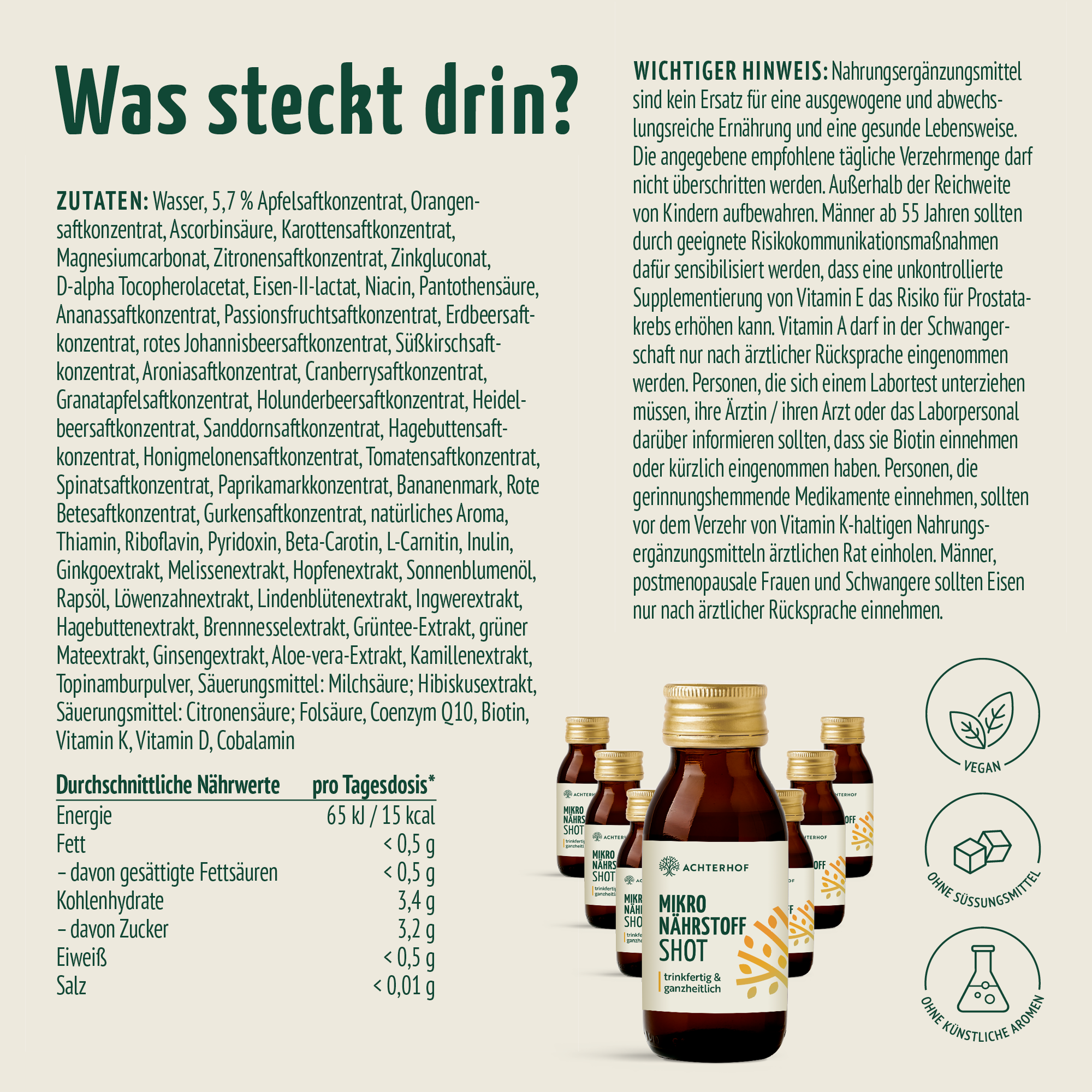 Fastendrinks 6 Flaschen Kräuterwunder Bio