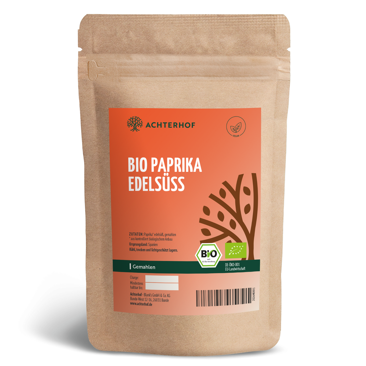 Paprika Edelsüss gemahlen Bio (500g)