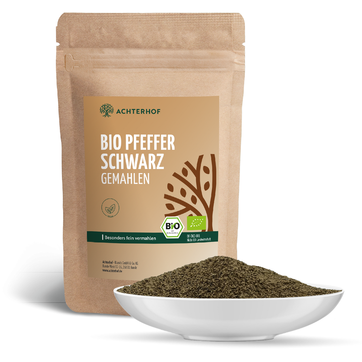 Pfeffer schwarz gemahlen Bio (100g)