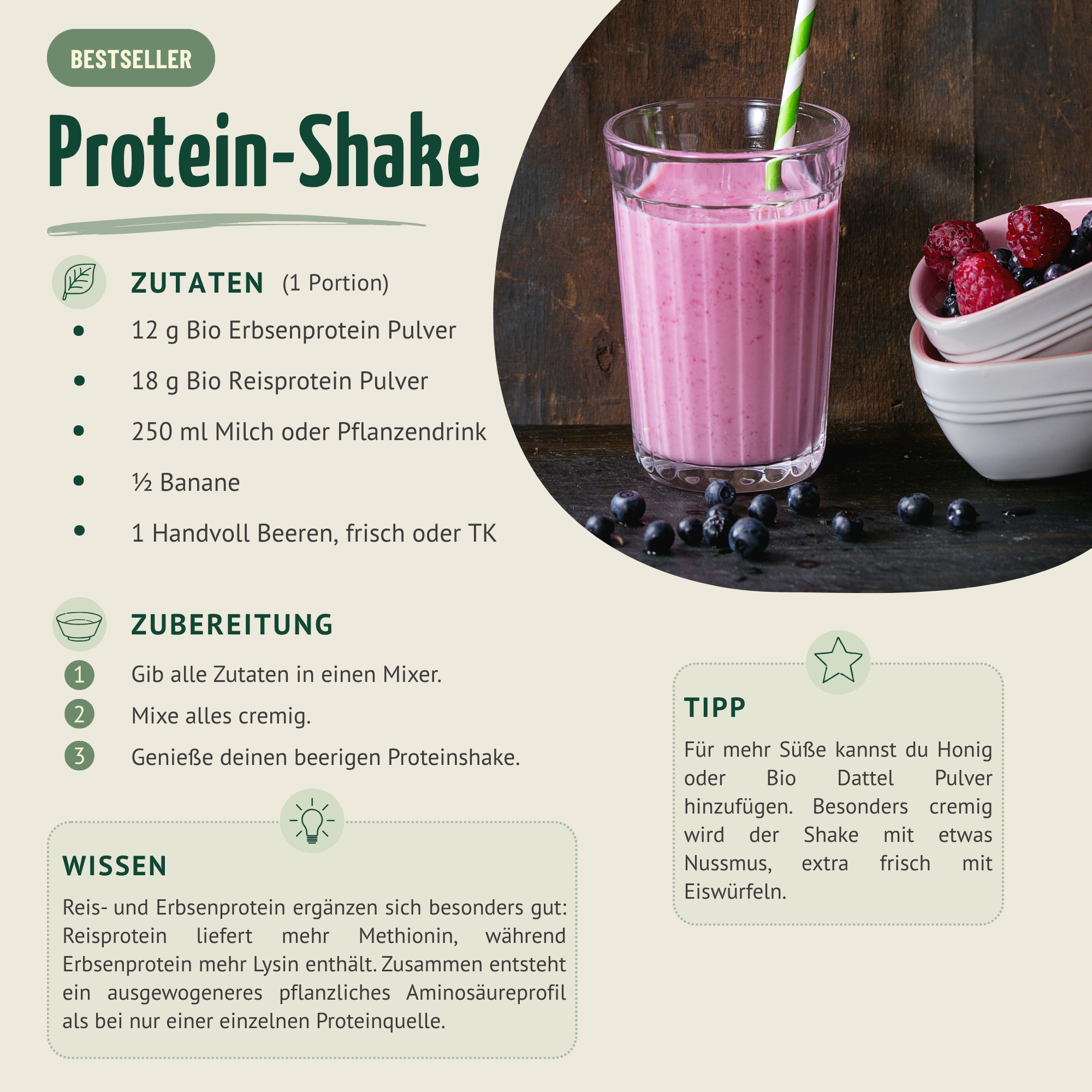 Bio Erbsenprotein Pulver (1000g)