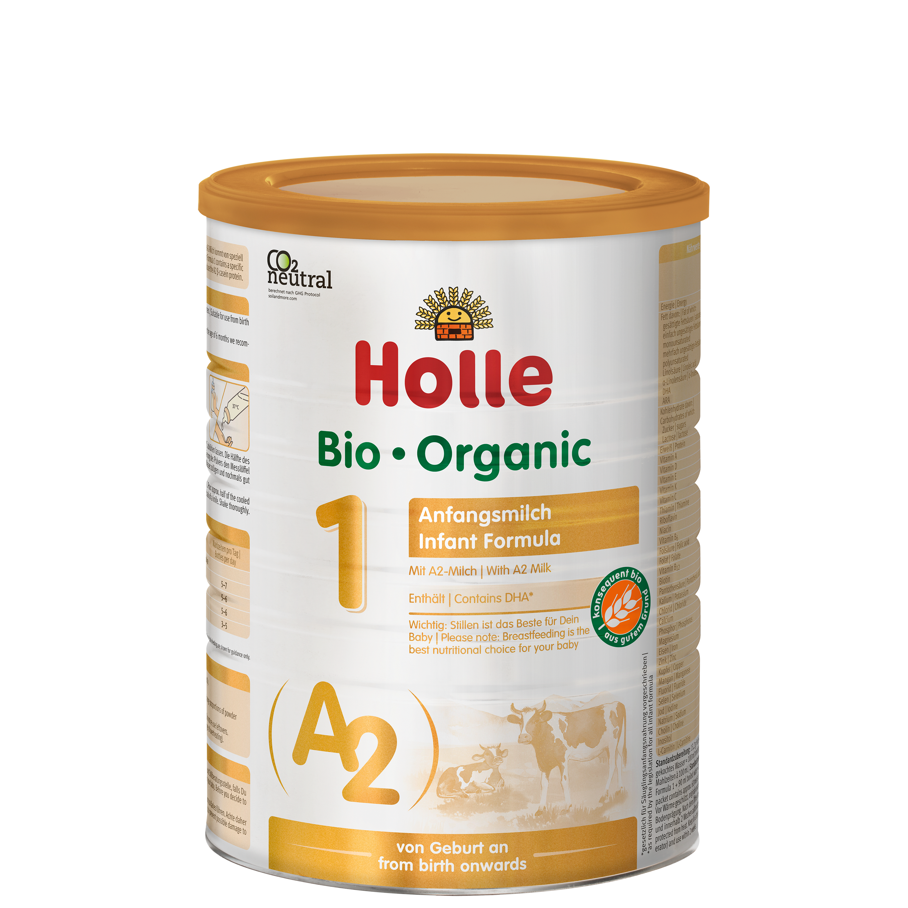 A2 Bio-Anfangsmilch 1, von Geburt an (800g)