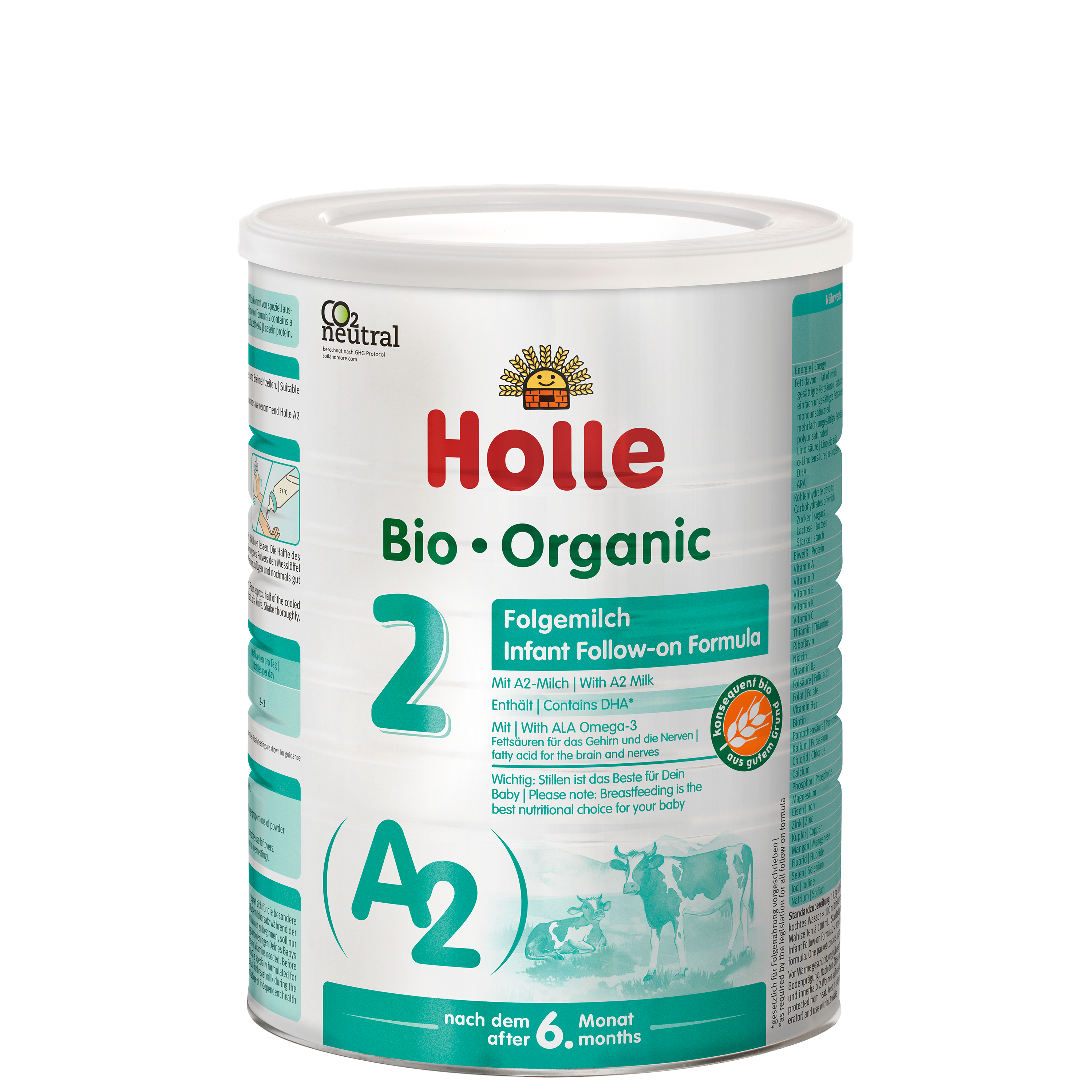 A2 Bio-Folgemilch 2, nach dem 6. Monat (800g)