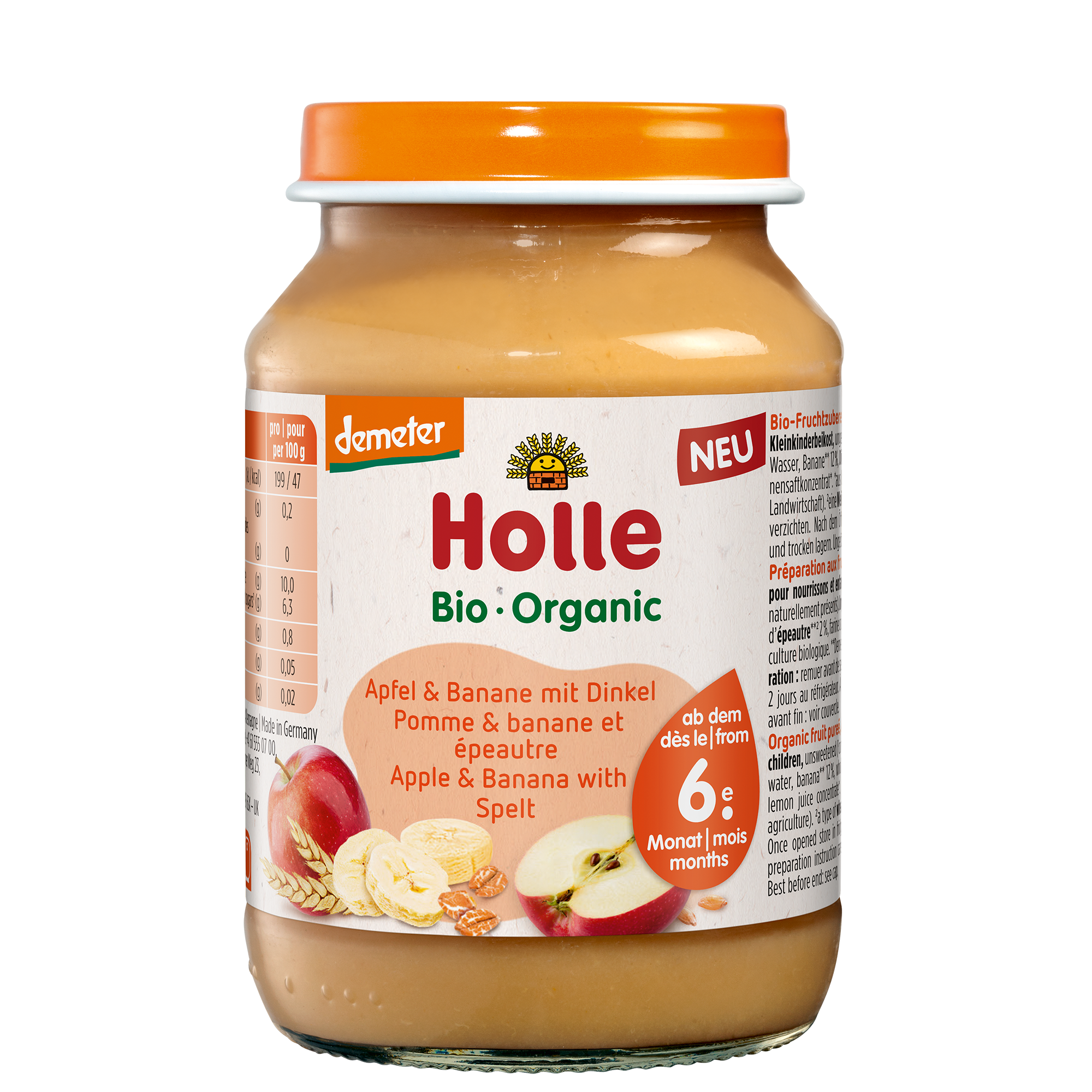 Apfel & Banane mit Dinkel - 190g - Bio ab dem 6. Monat