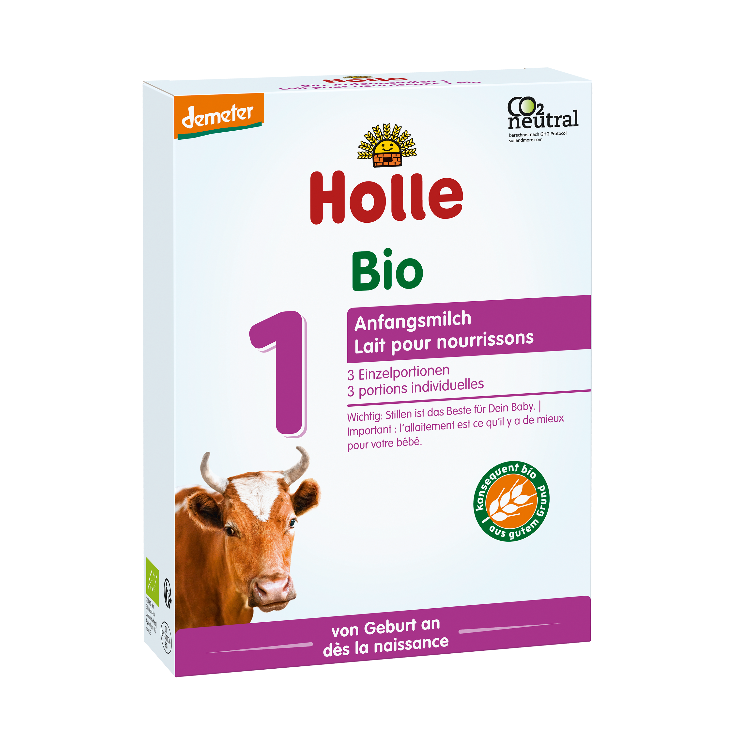 Bio-Anfangsmilch 1, von Geburt an, Portionsbeutel (3x20g)