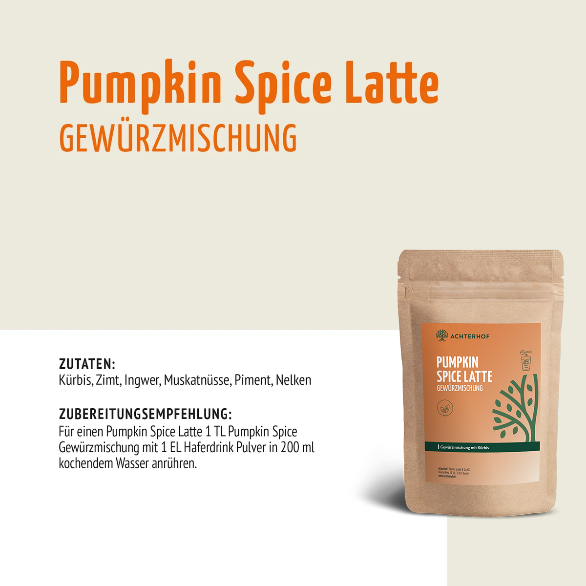 Pumpkin Spice Latte Gewürzmischung (100g)
