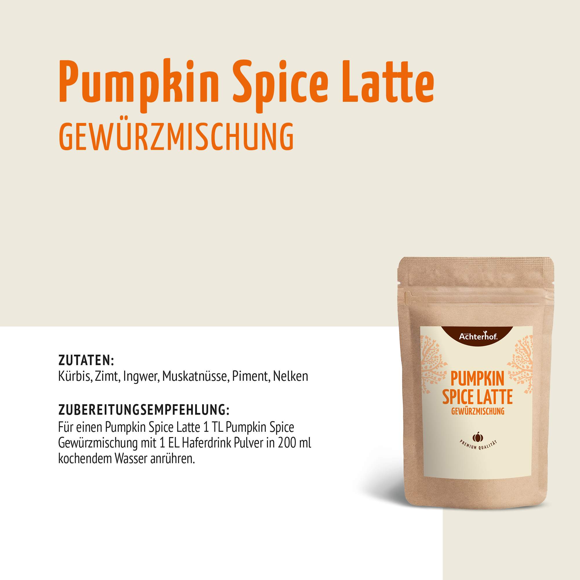 Pumpkin Spice Latte Gewürzmischung (100g)