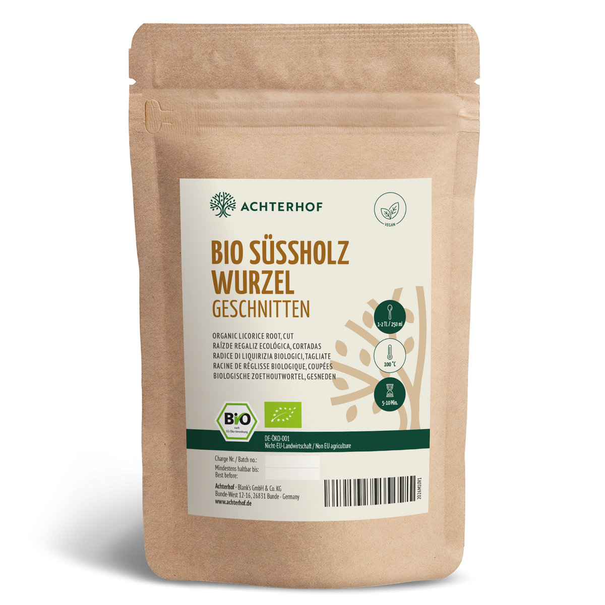 Süßholzwurzel geschnitten Bio (125g)