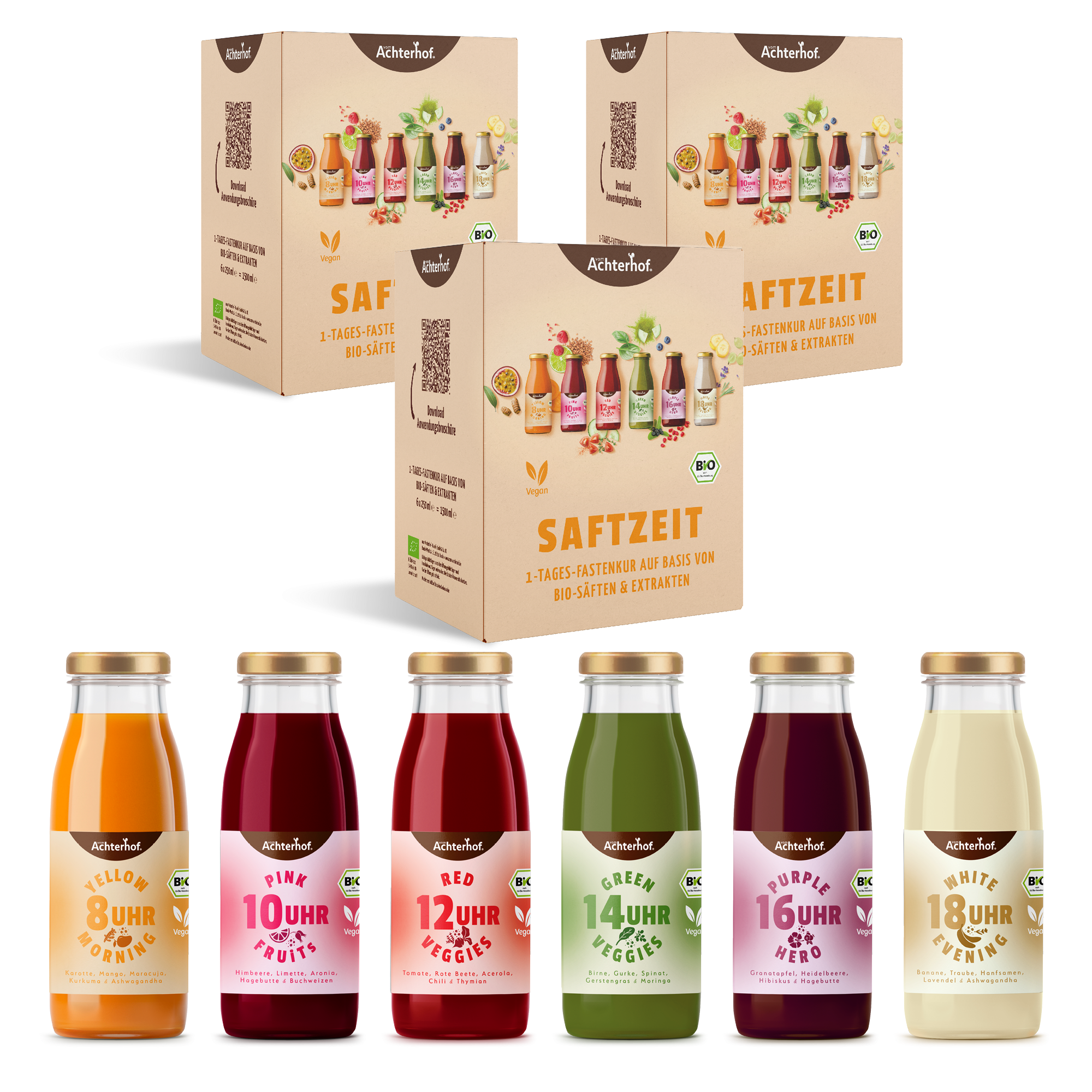 Fastendrinks 18 Flaschen Kräuterwunder Bio (3-Tageskur)