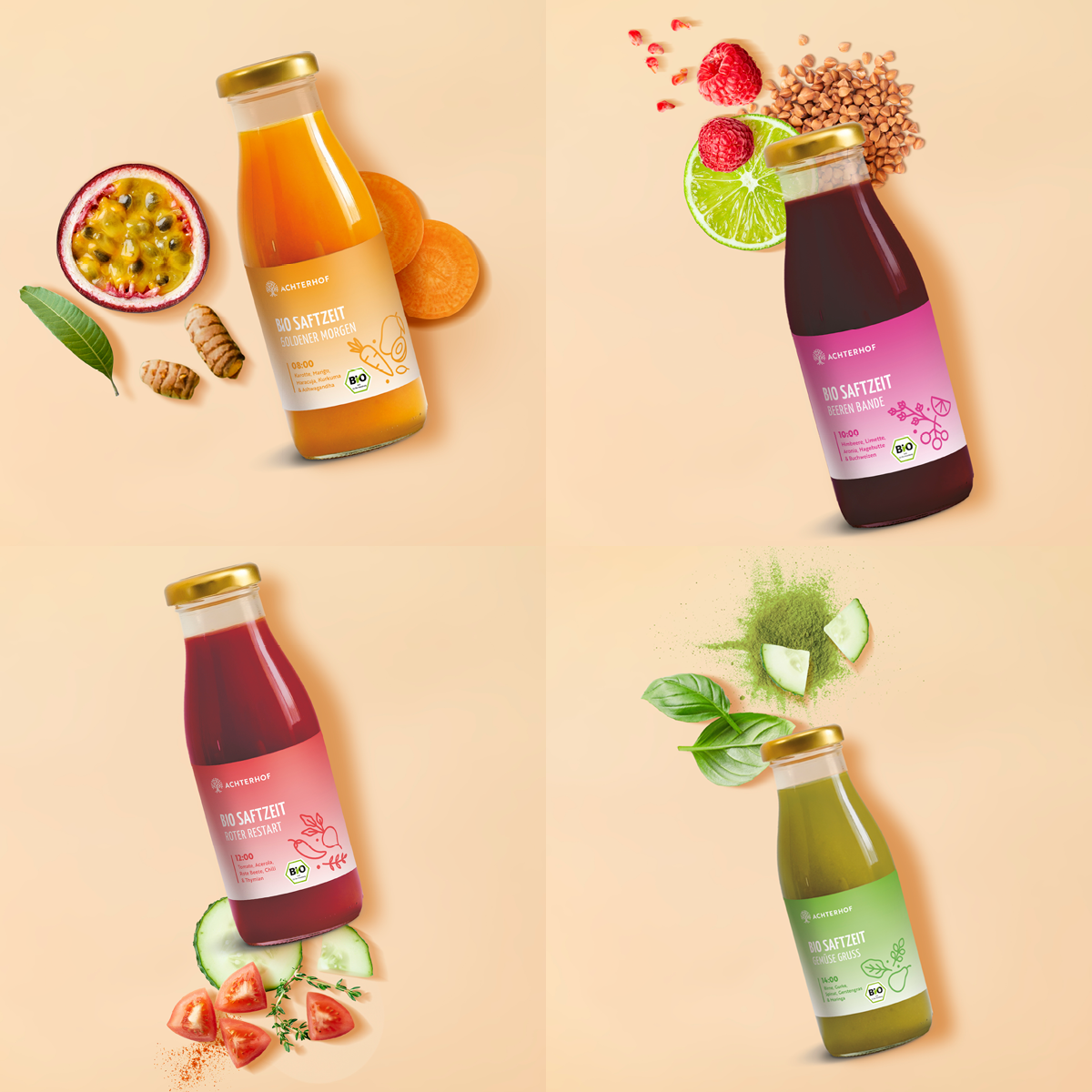 Saftzeit Bio Fastenkur 1 - 7 Tage (6 Flaschen pro Tag)