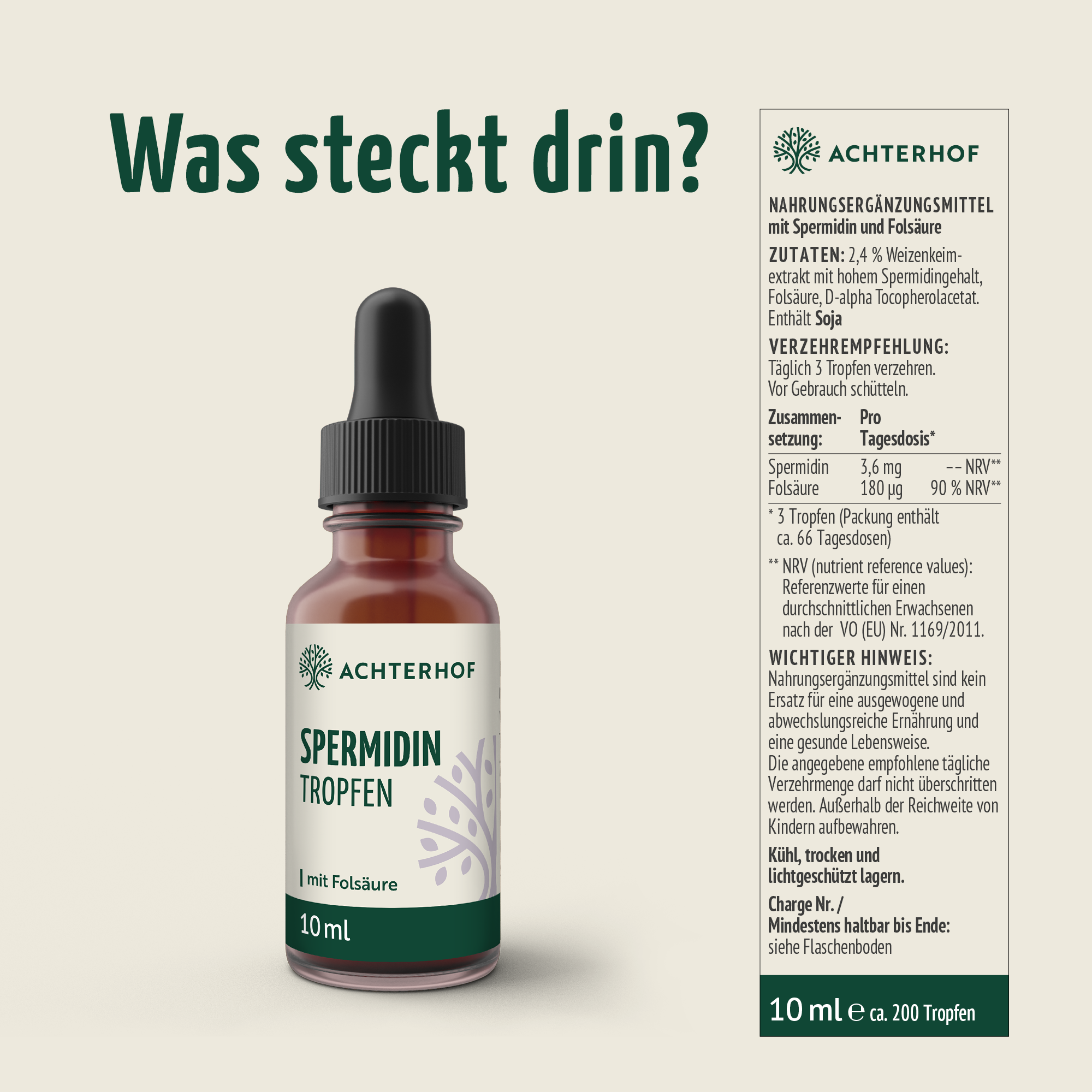 Spermidin B9 Tropfen (10ml)