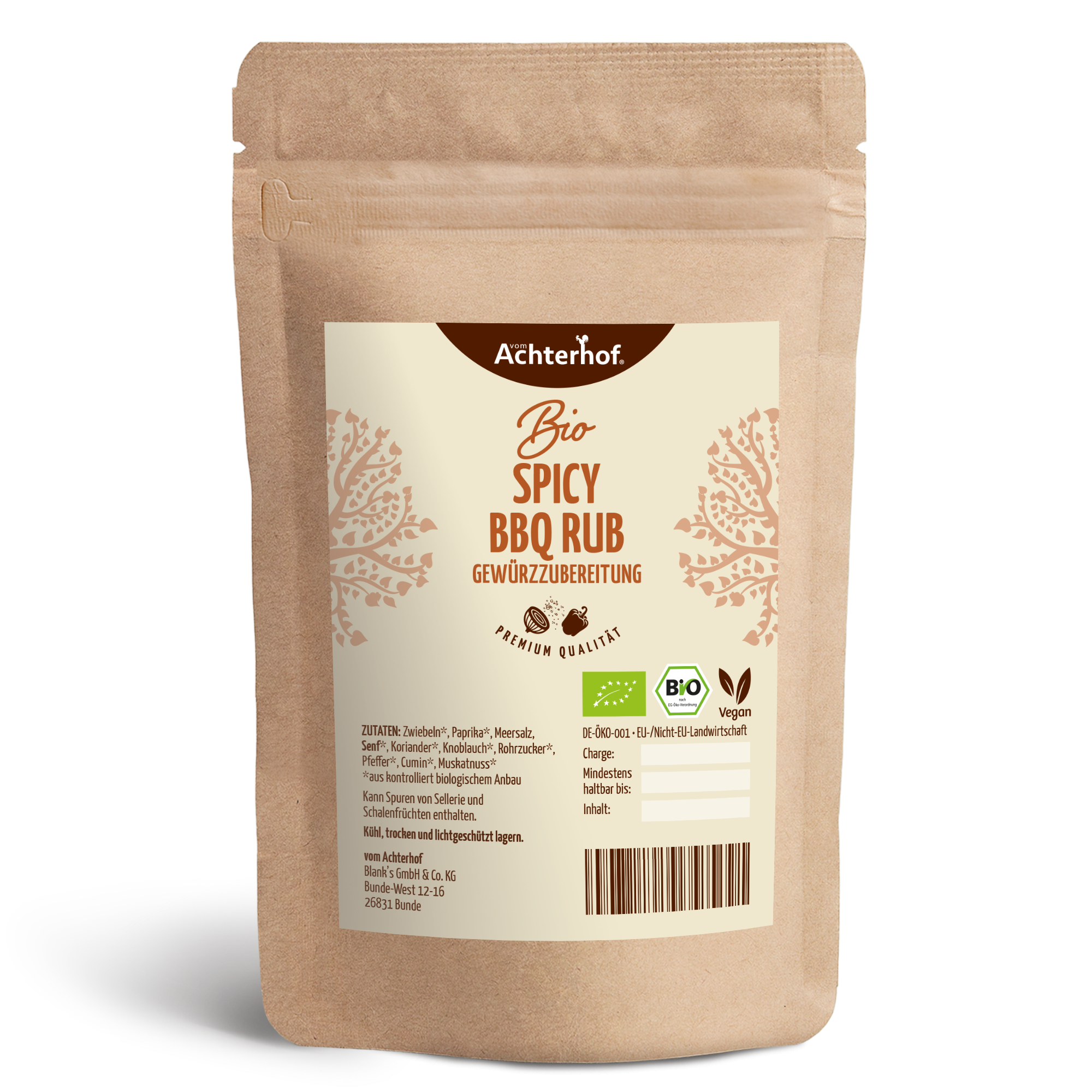 Spicy BBQ Rub Gewürzzubereitung Bio (100g)