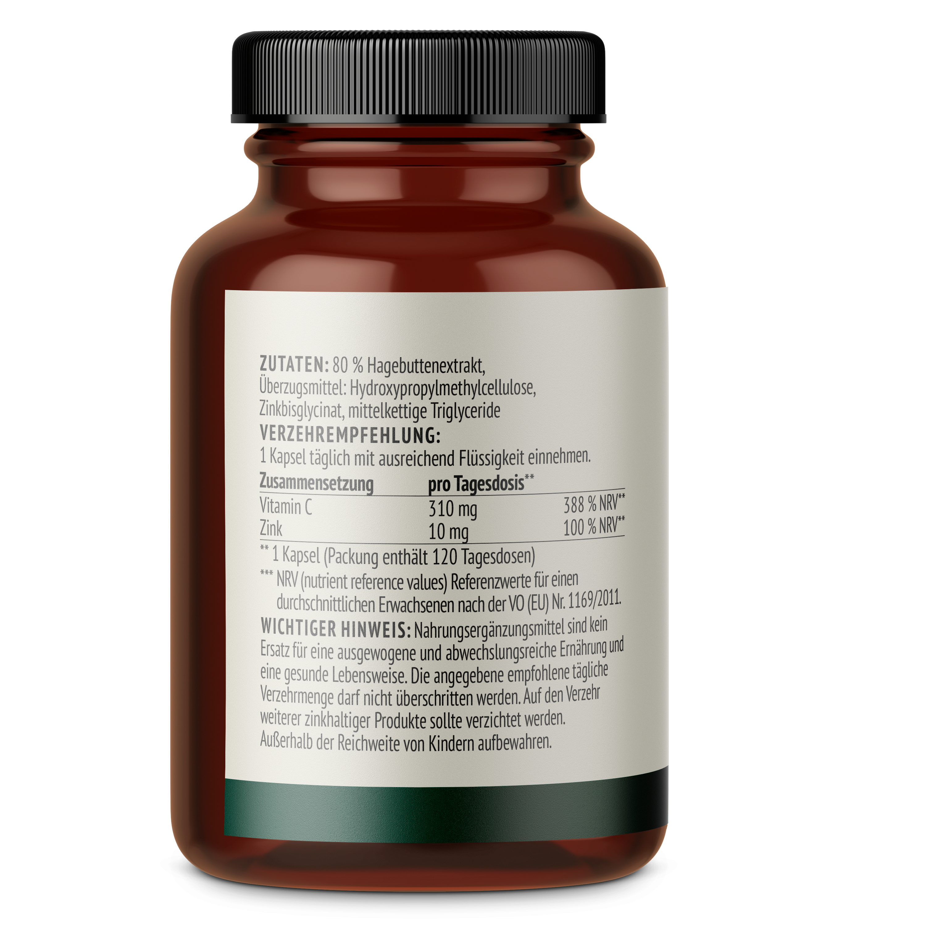 Vitamin C und Zink Kapseln (120 Kapseln)