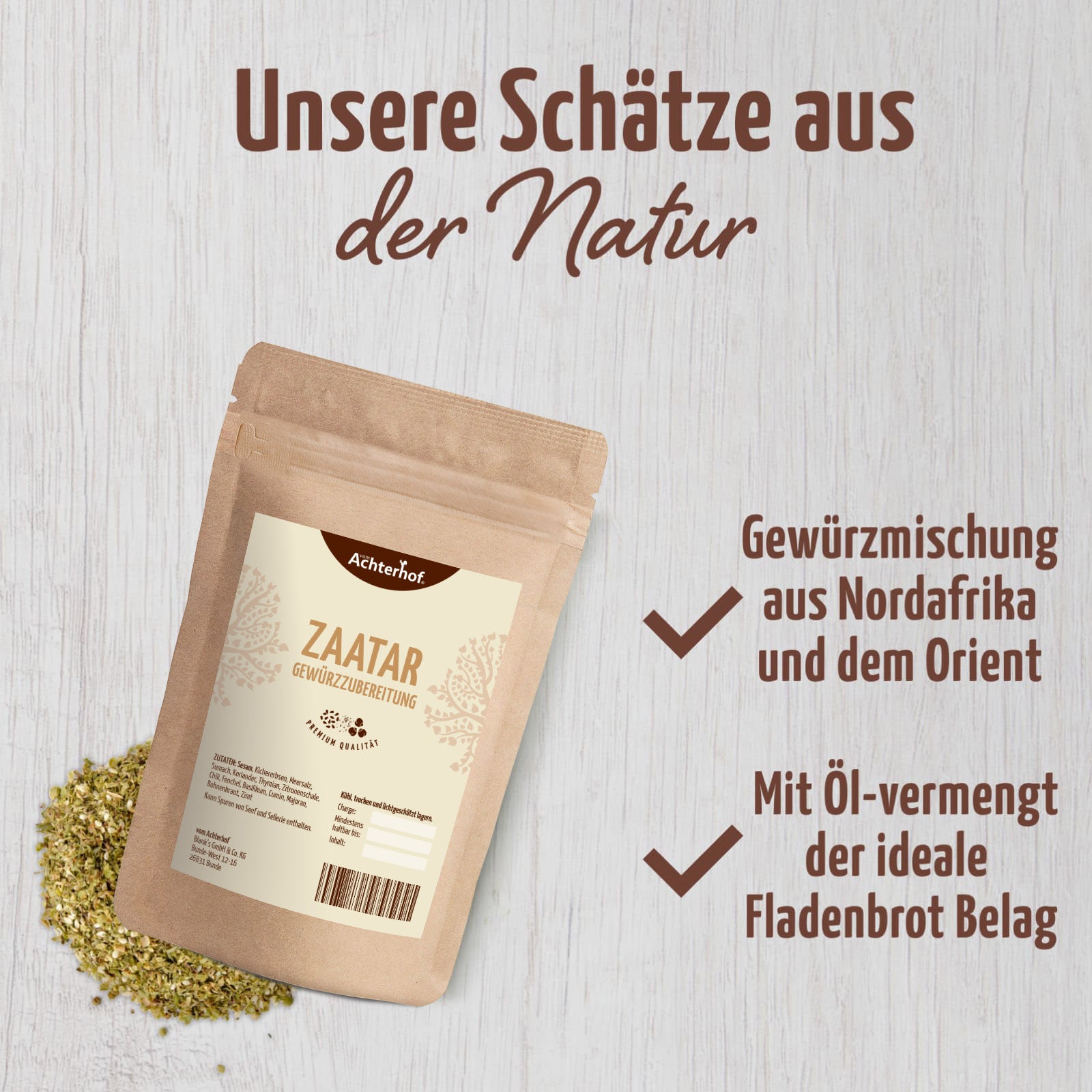 Zaatar Gewürzzubereitung (100g)