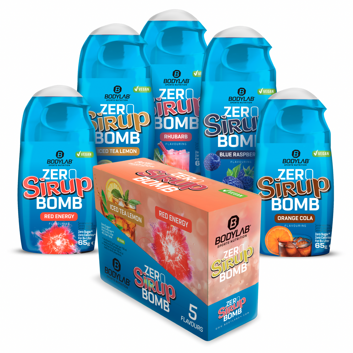 ZERO Sirup BOMB 1.0 - 4.0 Box  (5x65ml) Mixed Box 3