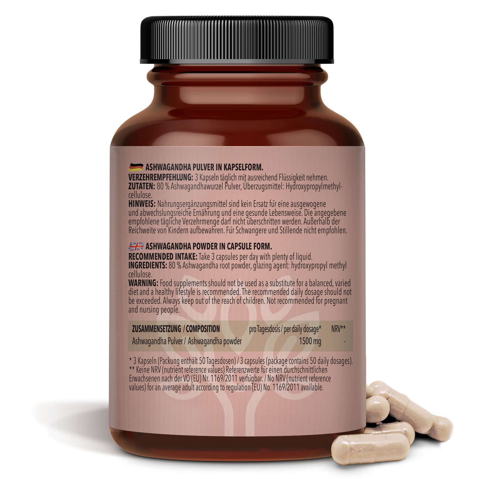 2 x Ashwagandha Pulver in Kapselform (2 x 150 Kapseln)