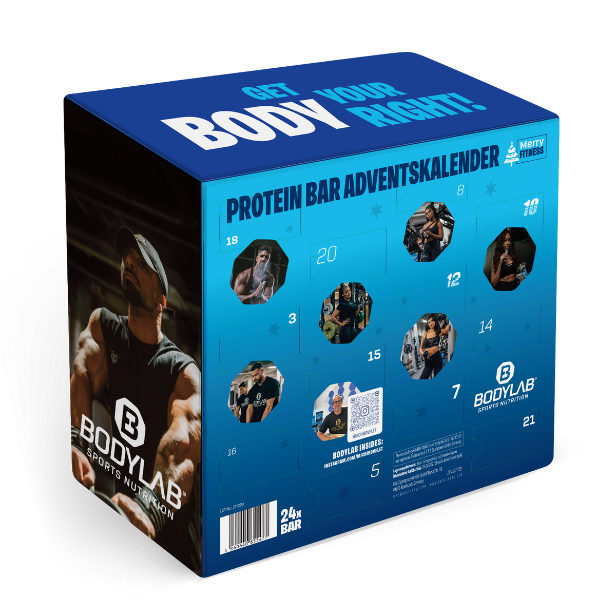 Unser Bodylab Riegel Adventskalender im Doppelpack