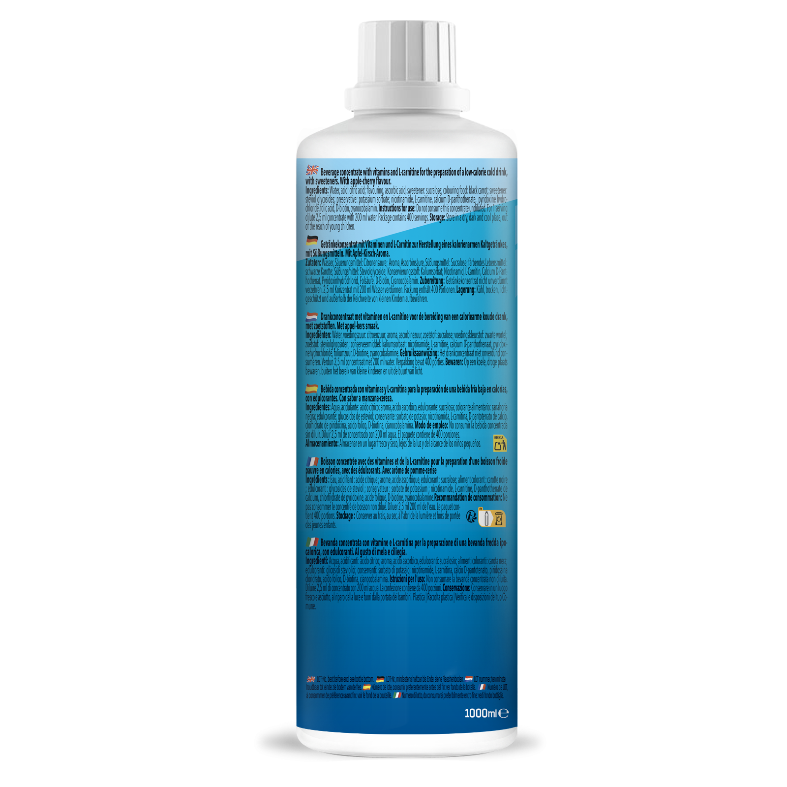 Vital Zero Drink (1000ml) Apfel-Kirsch