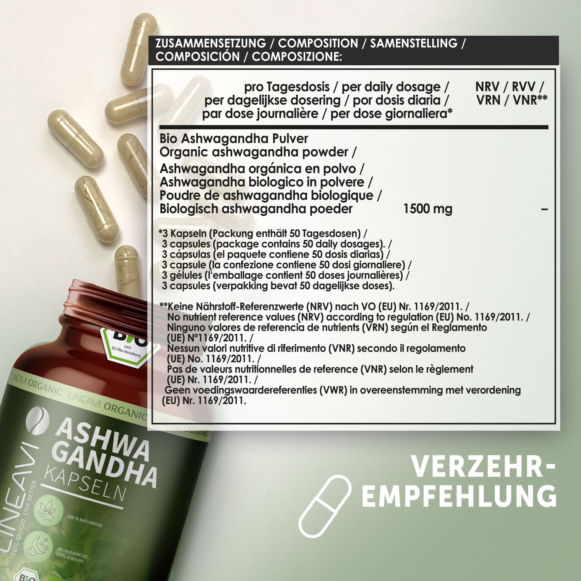Ashwagandha Kapseln bio (150 Kapseln)