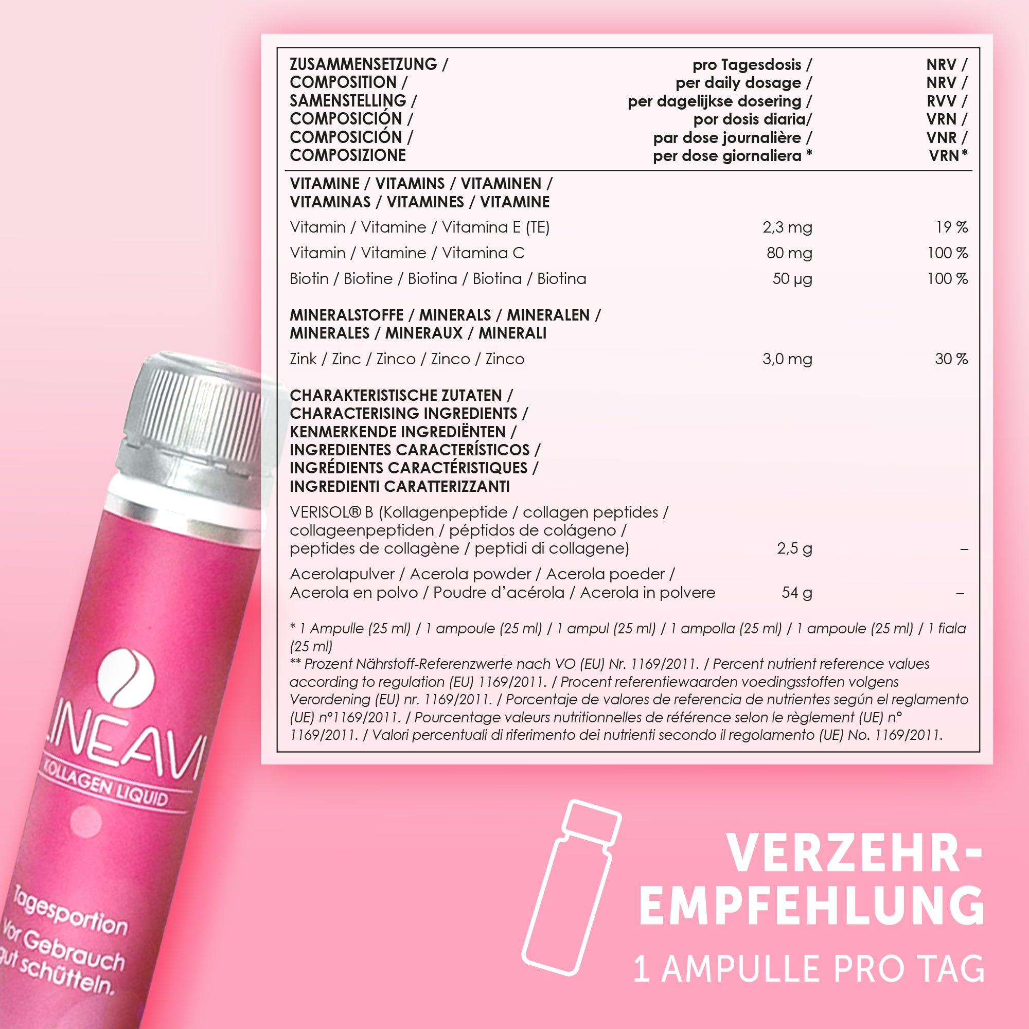 Kollagen Liquid 2-Monatspackung (2x30x25ml Trinkfläschchen)