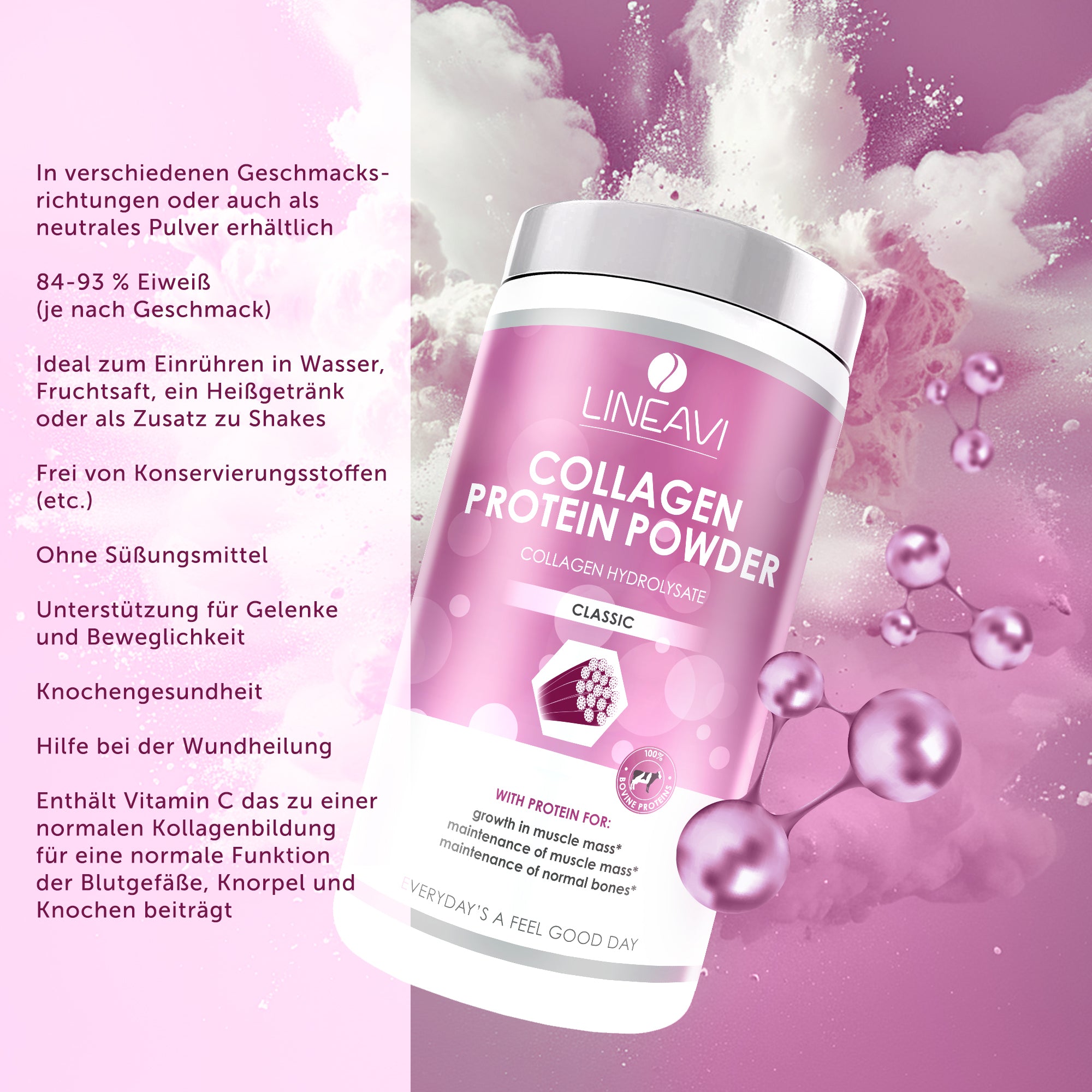 Kollagen Proteinpulver - 400g - Neutral