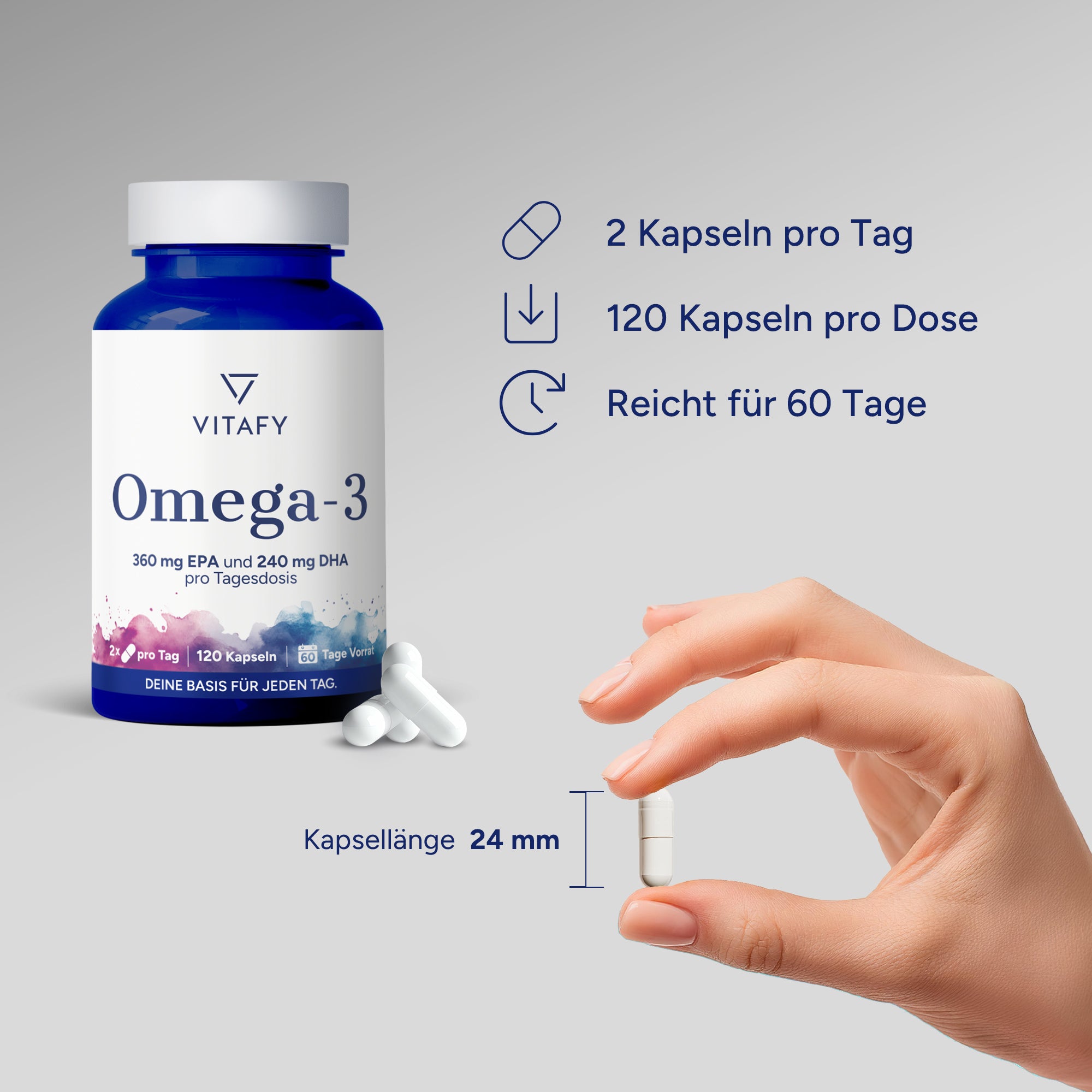 Omega-3-Fischöl (120 Kapseln)
