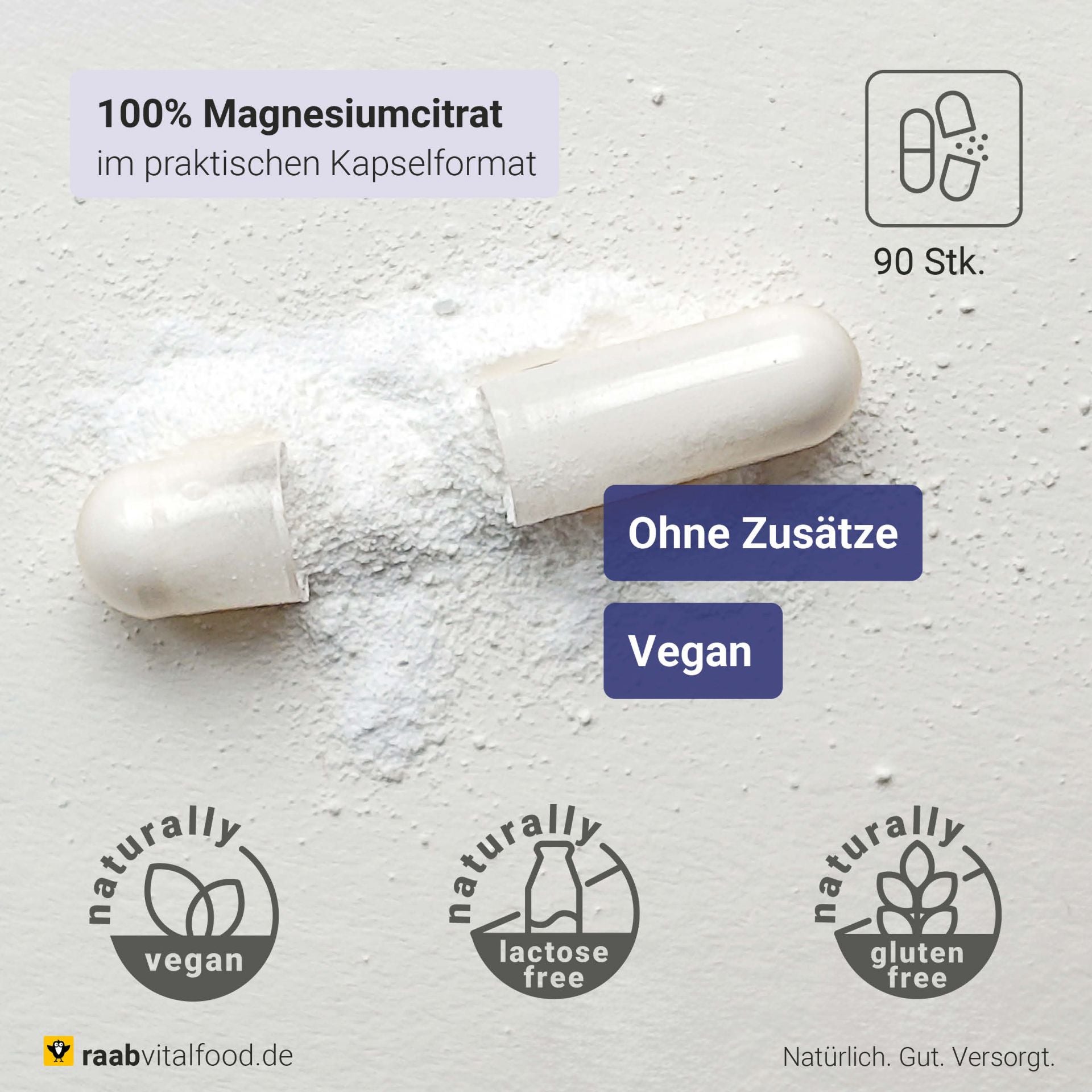 Magnesiumcitrat (90 Kapseln)