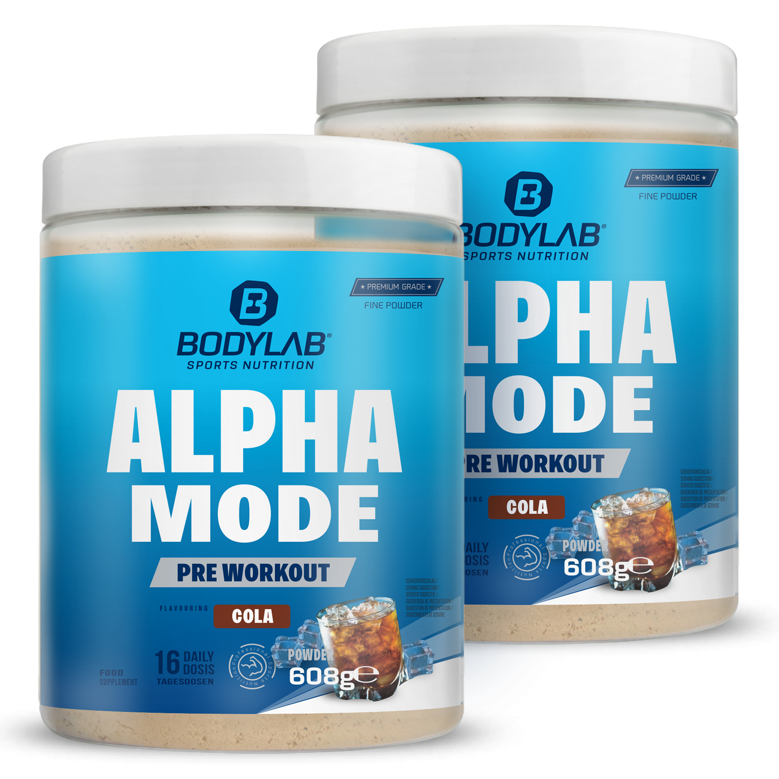 2 x Pre Workout Alpha Mode Cola (je 608g)