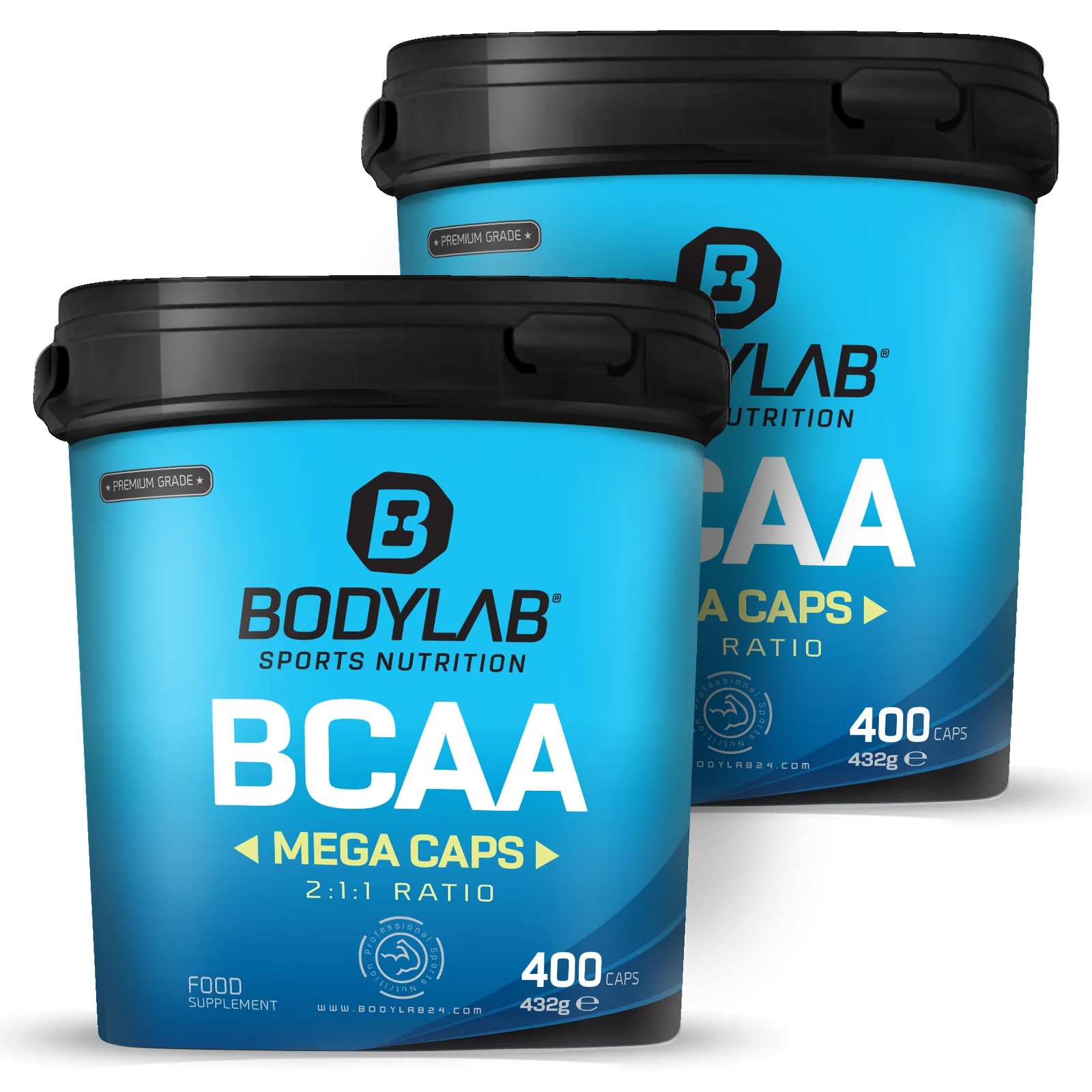 2 x BCAA Mega Caps (je 400 Kapseln)