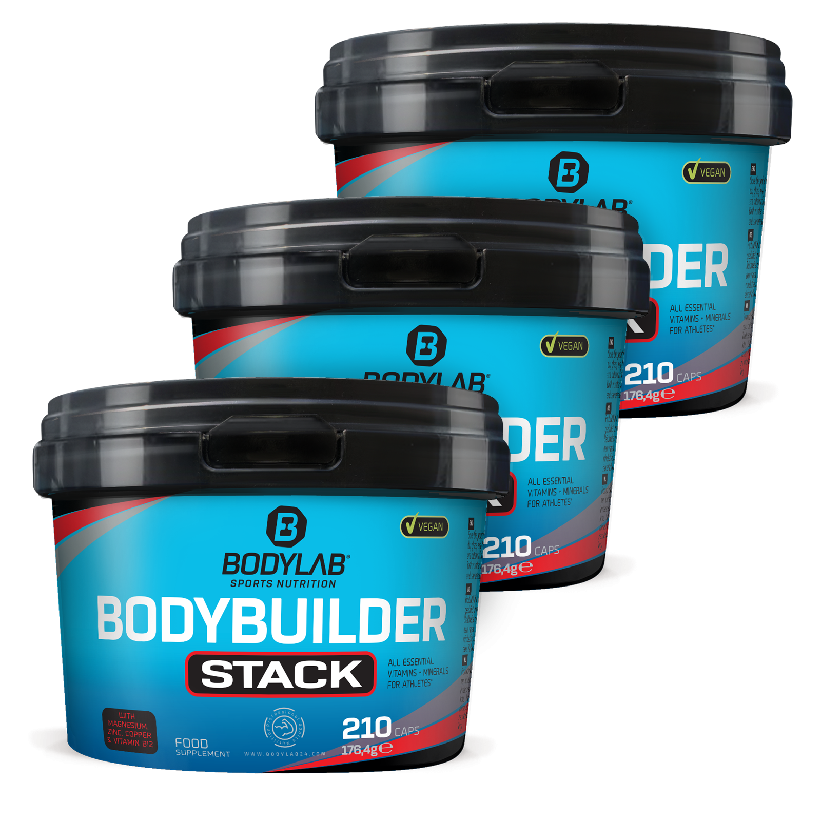 3 x Bodybuilder Stack (210 Kapseln)
