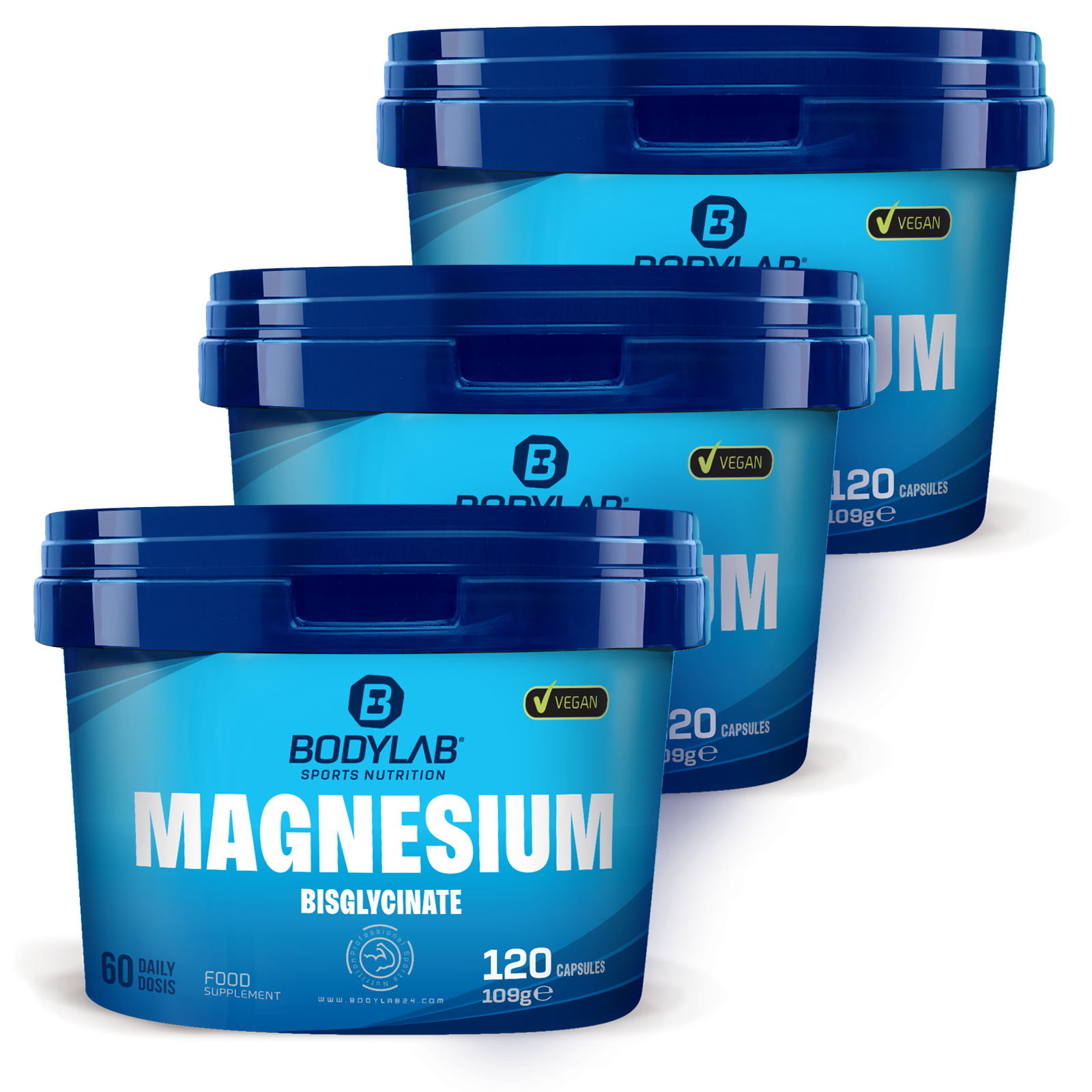 3 x Magnesium Bisglycinate (120 Kapseln)