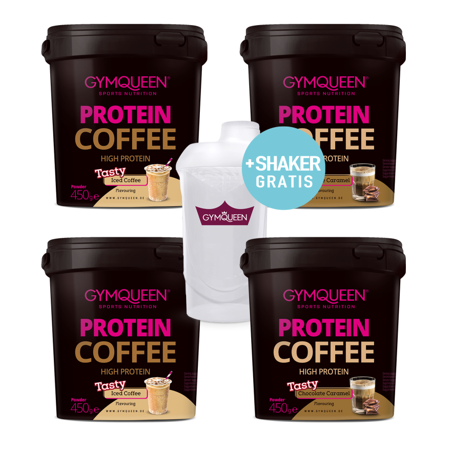 Protein Coffee 4er Pack Shaker gratis