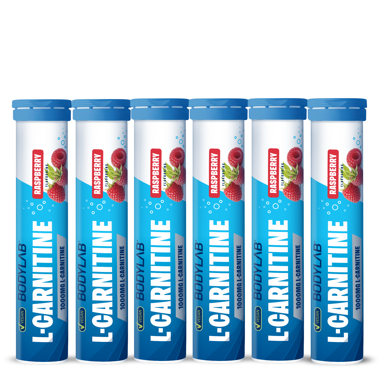 L-Carnitine - 6x 20 Brausetabletten - Raspberry Flavouring