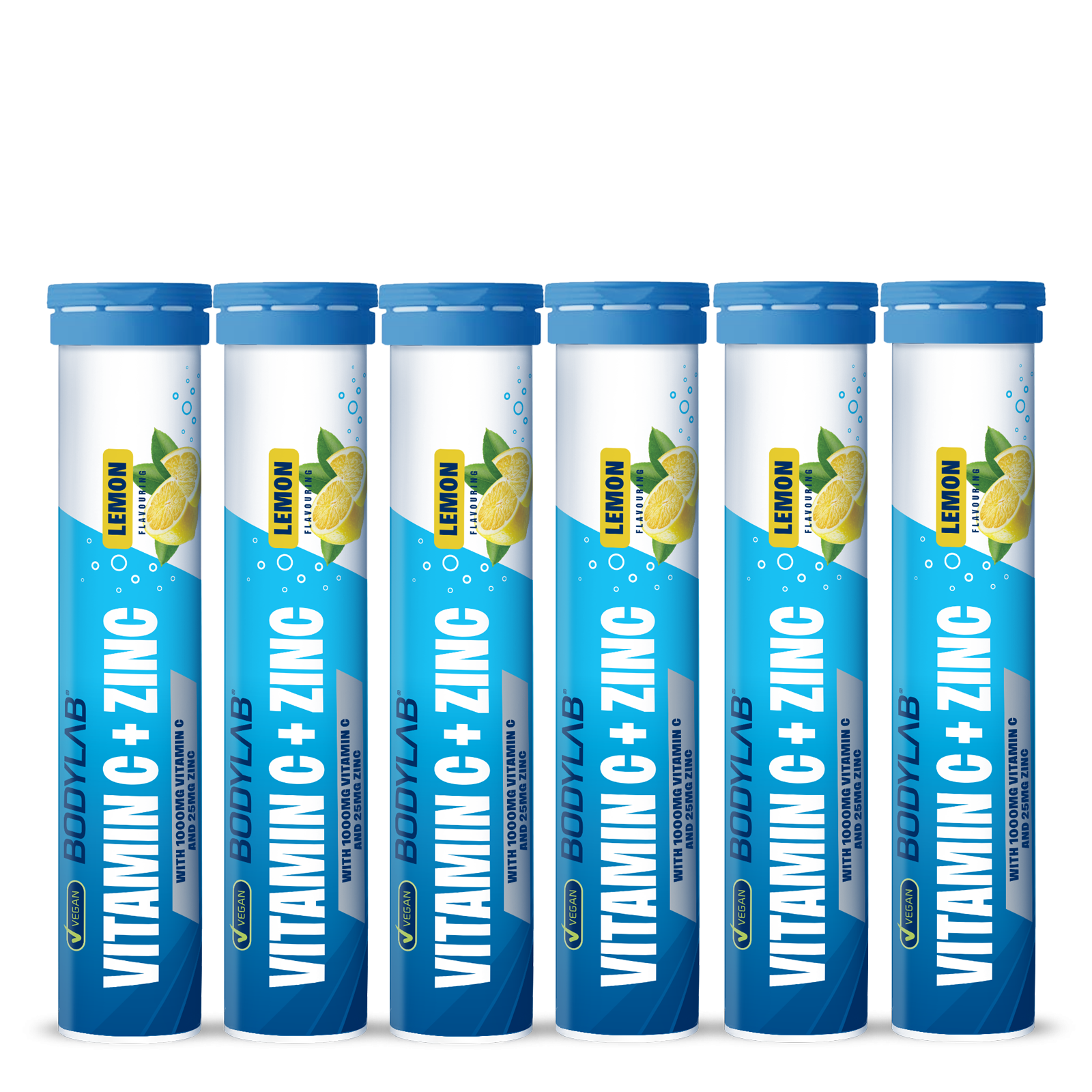 Vitamin C + Zinc - 6x 20 Brausetabletten - Lemon Flavouring