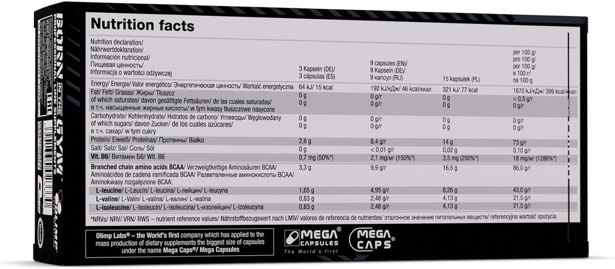 BCAA Mega Caps 1100 (120 Kapseln)