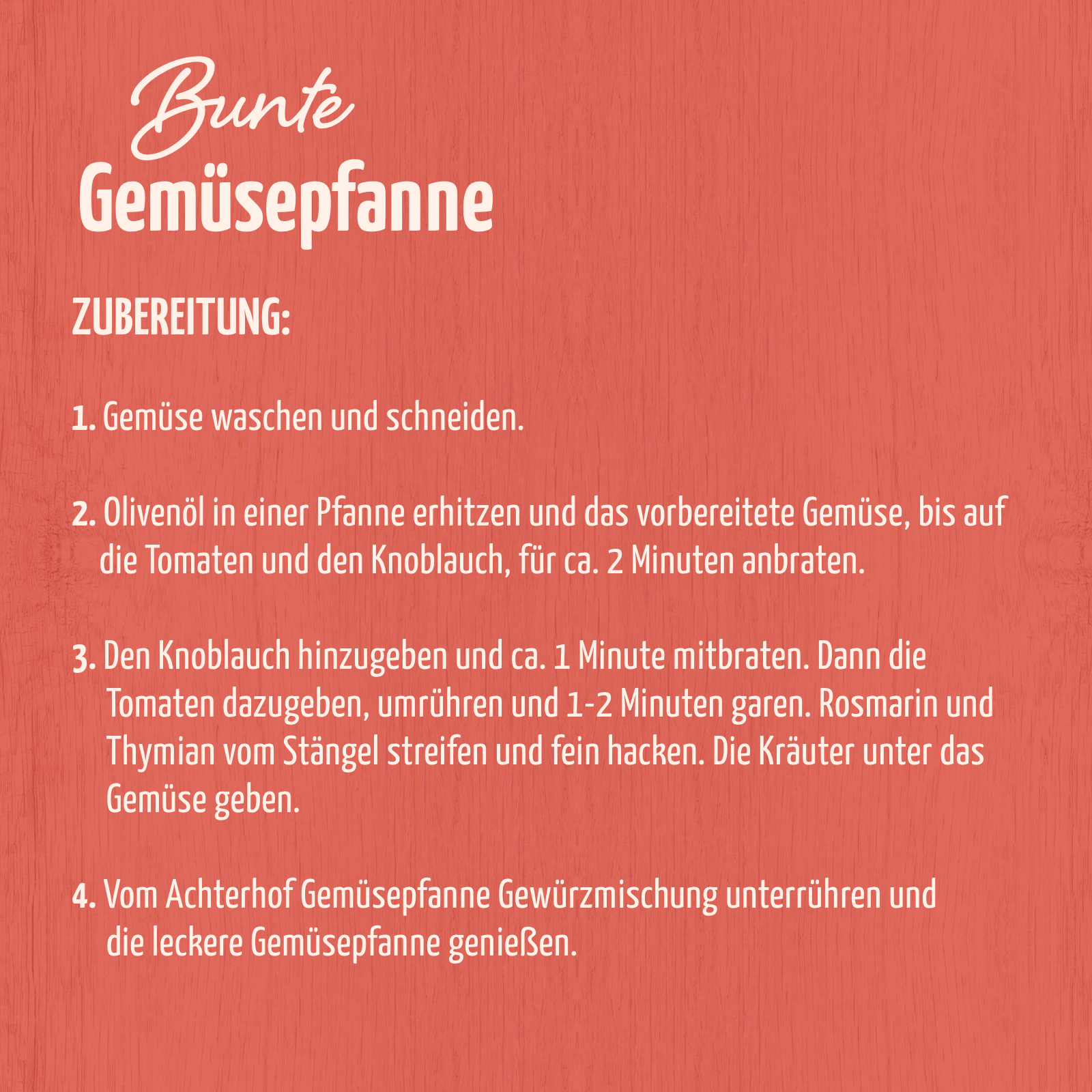 Gemüsepfanne Gewürzmischung (100g)