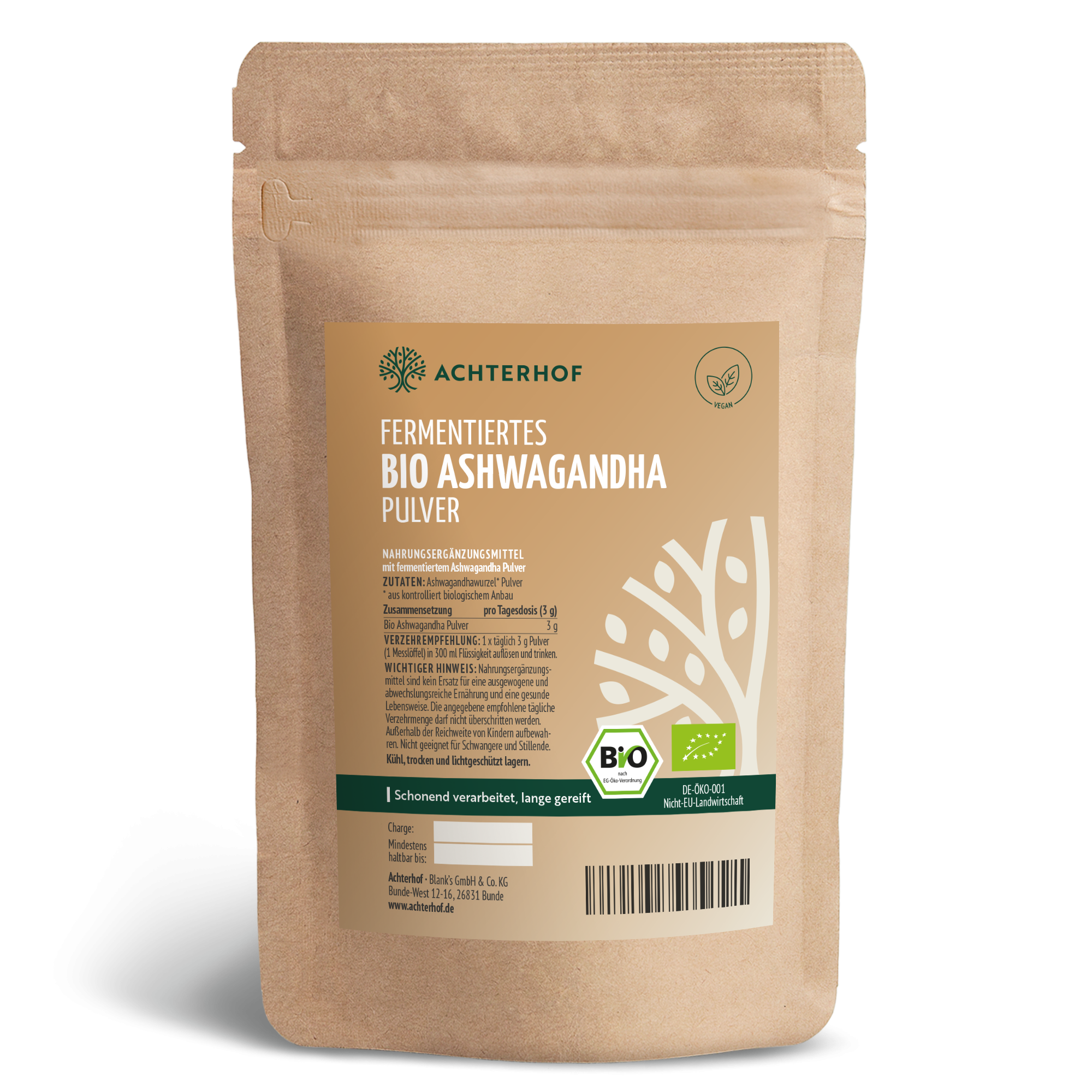 Bio Ashwagandha fermentiert (500g)