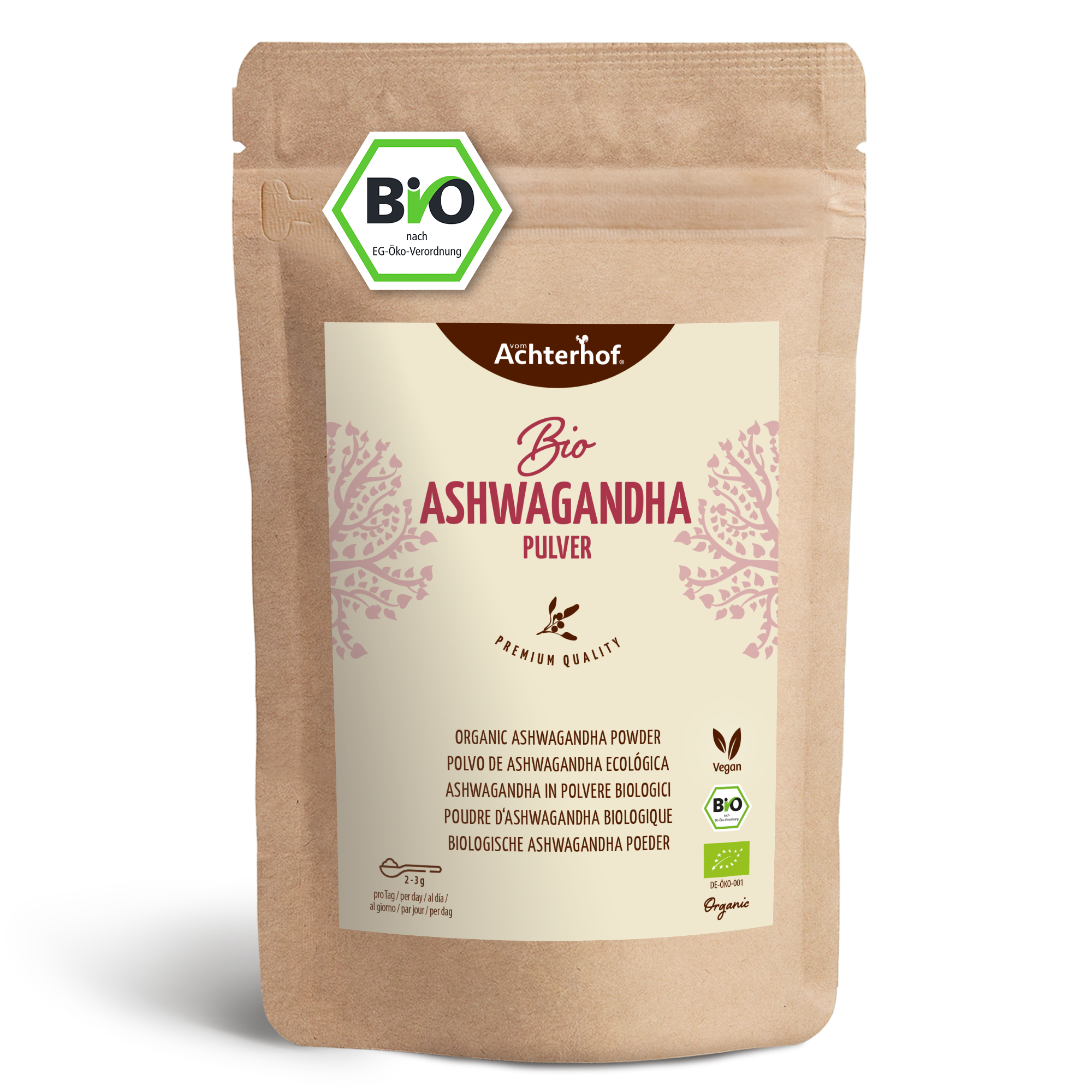 Ashwagandha Pulver Bio (1000g)