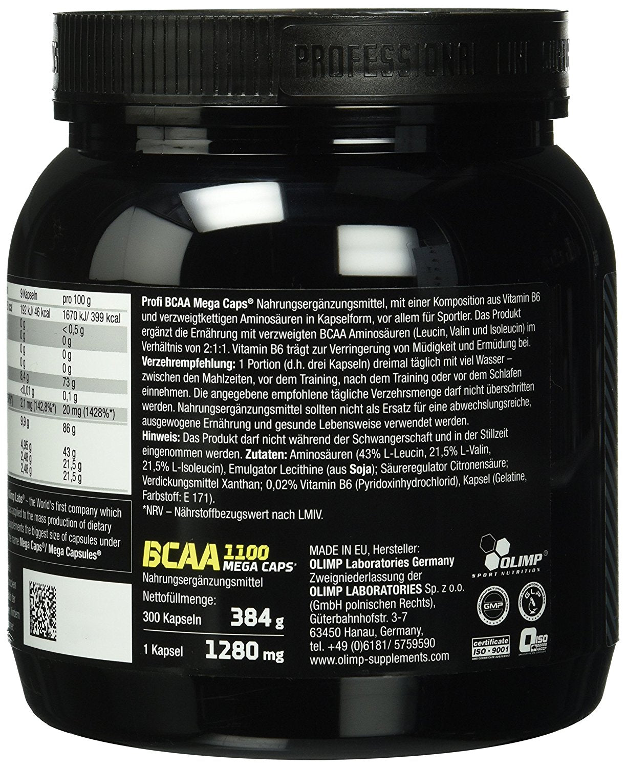 BCAA Mega Caps 1100 (300 Kapseln)