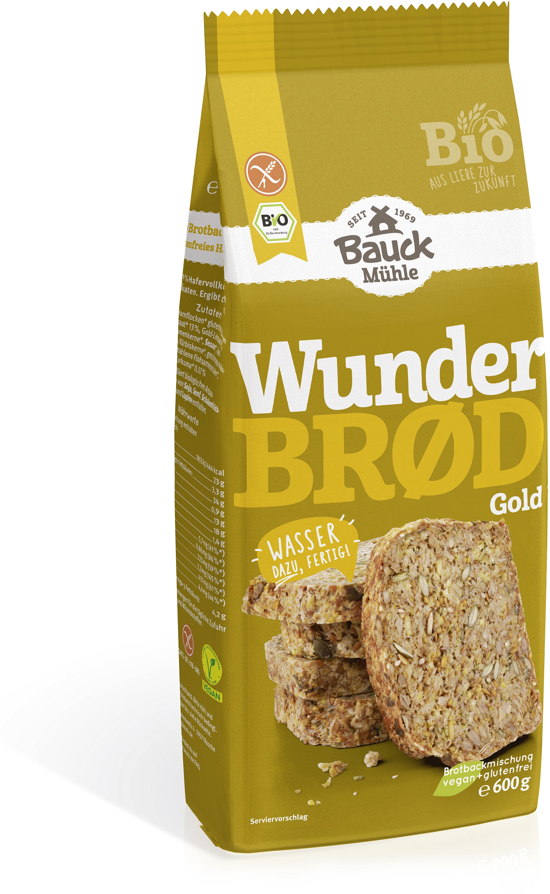 Bio Backmischung Wunderbrød Gold (600g)