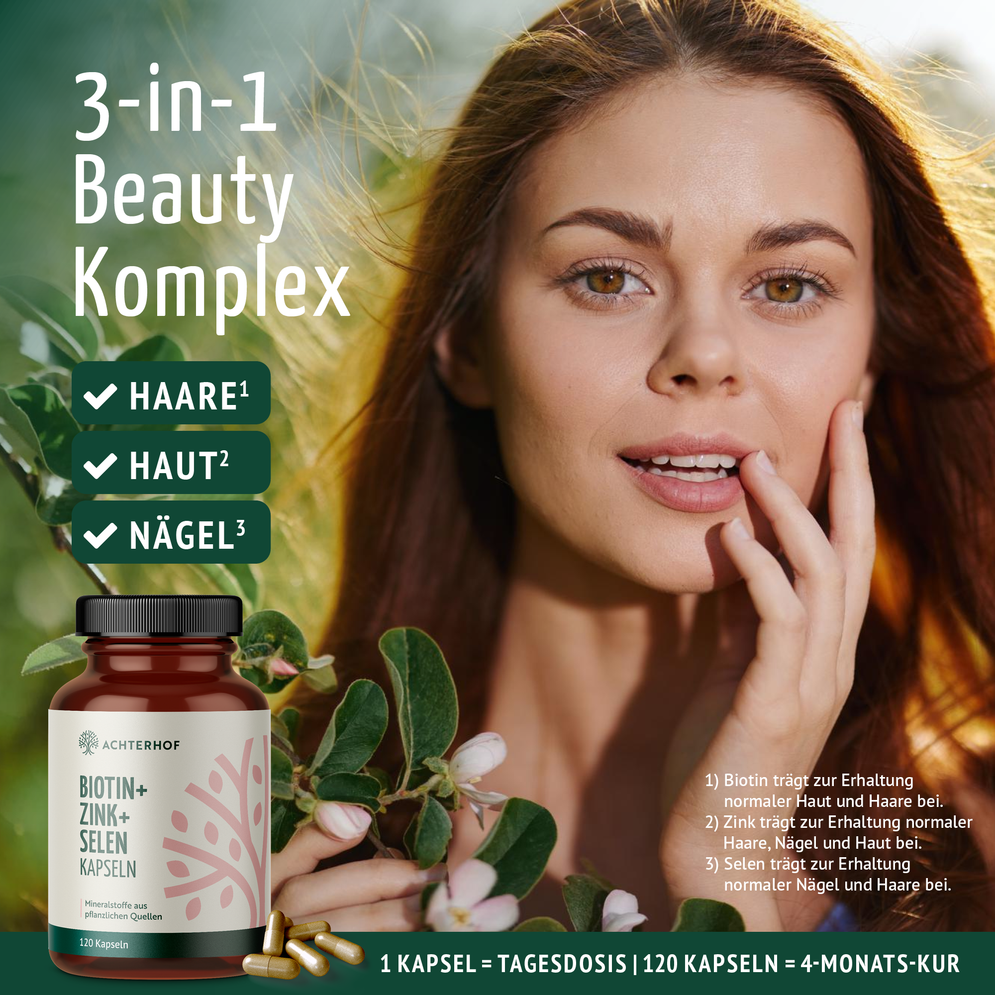 Biotin + Zink + Selen Kapseln (120 Kapseln)