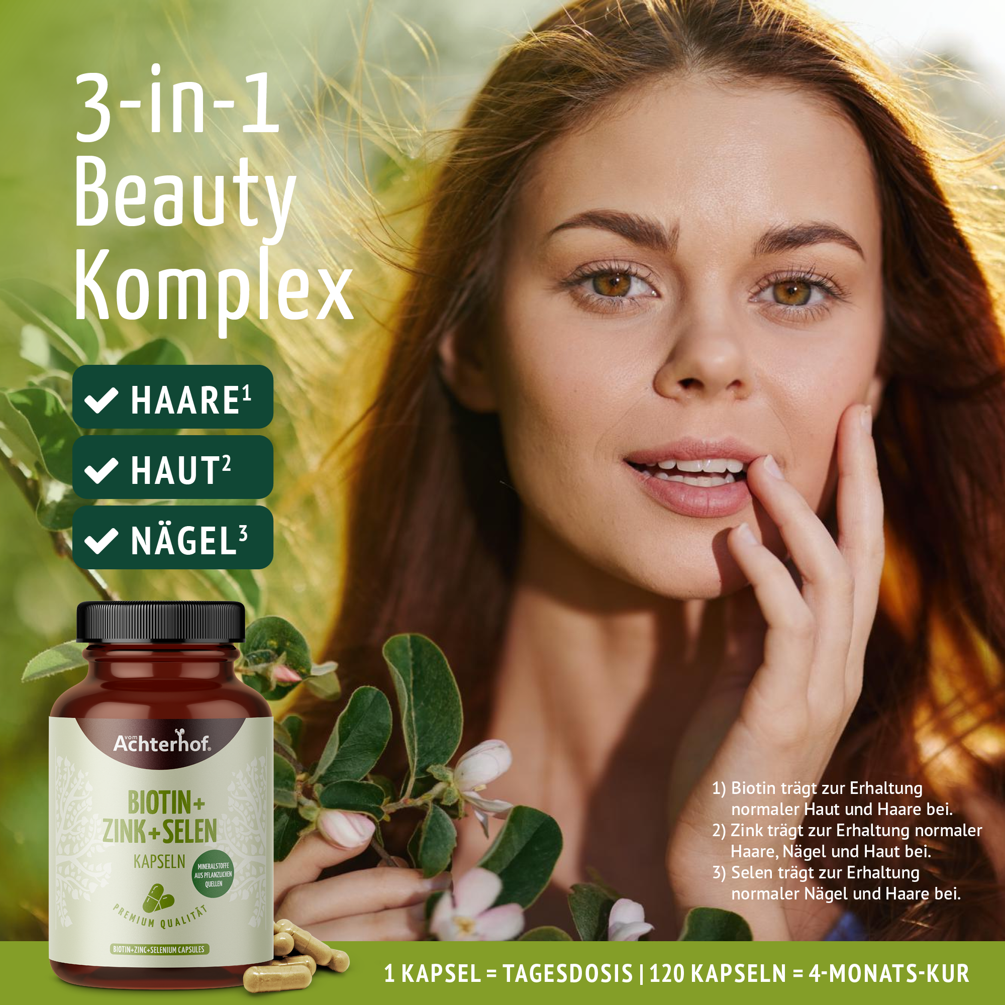 Biotin + Zink + Selen Kapseln (120 Kapseln)