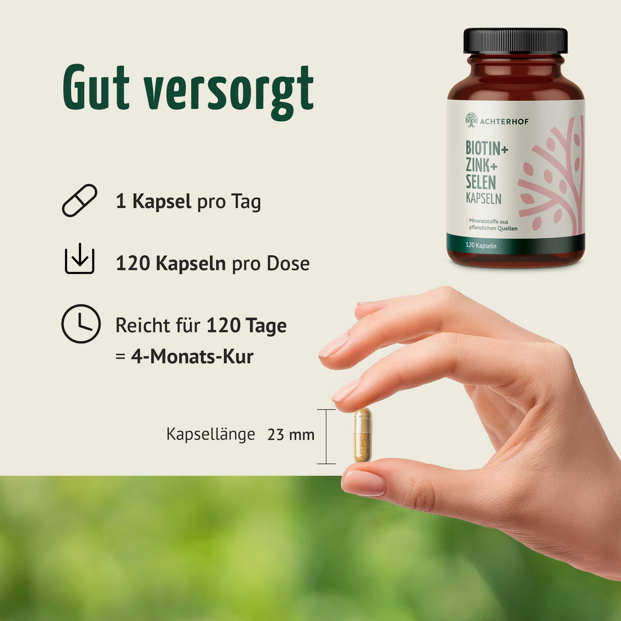 Biotin + Zink + Selen Kapseln (120 Kapseln)