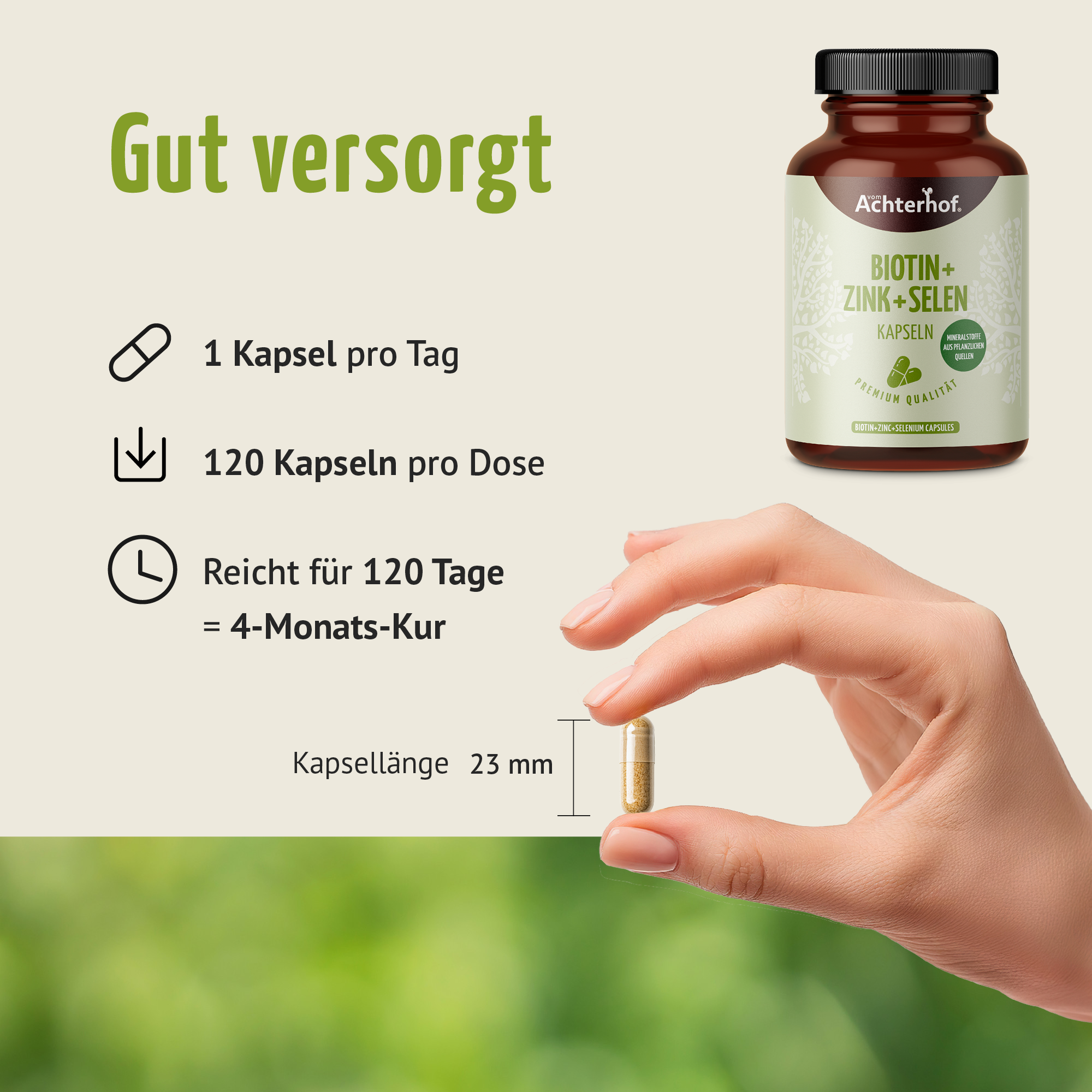 Biotin + Zink + Selen Kapseln (120 Kapseln)