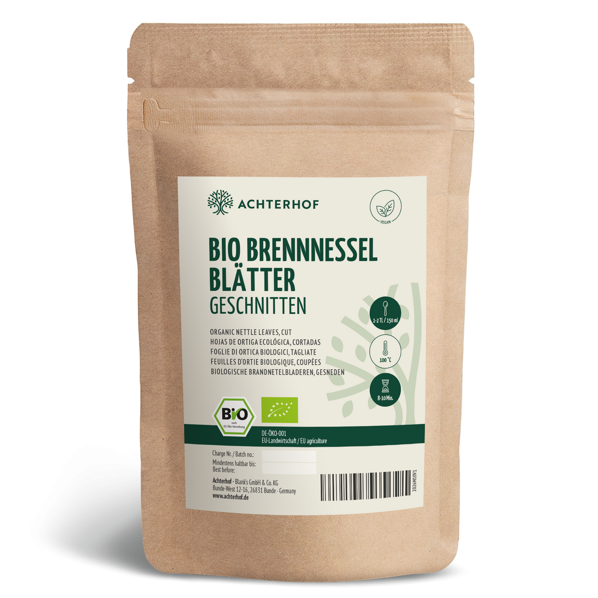 Brennnesselblätter geschnitten Bio (1000g)