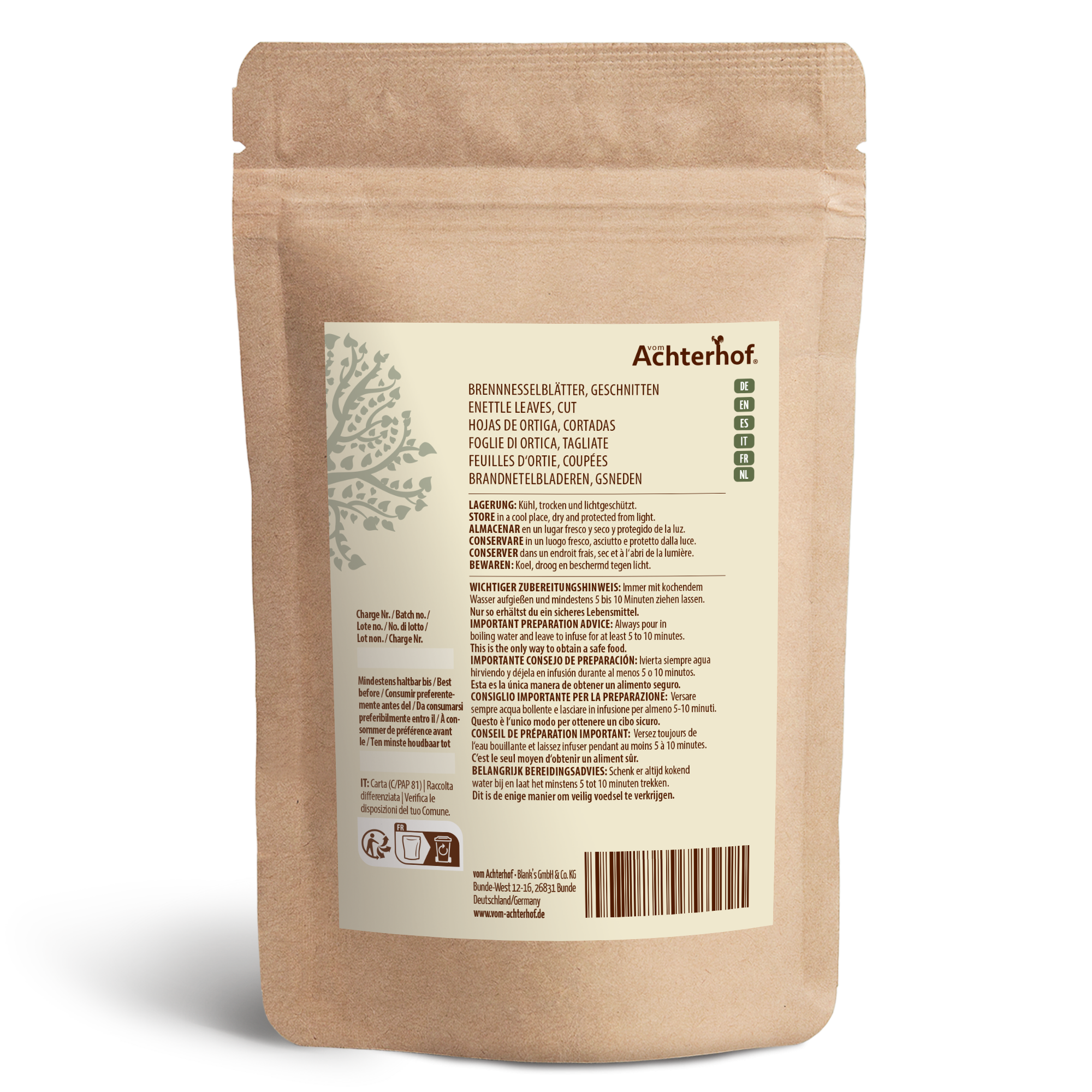 Brennnesselblätter getrocknet (500g)