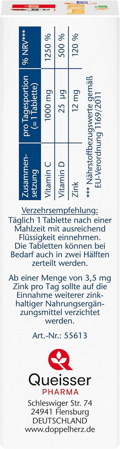 Vitamin C 1000 + D3 + Zink Depot (30 Tabletten)
